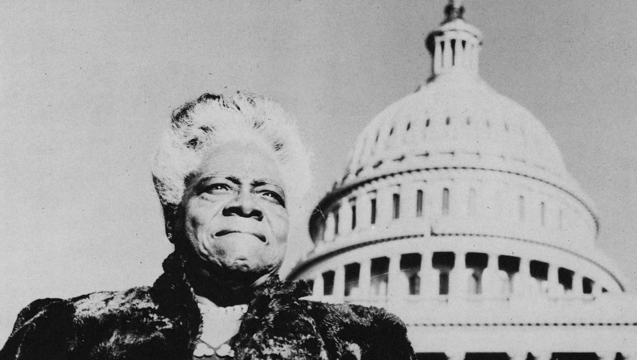 Portrait of American educator and activist Mary McLeod Bethune (1875 - 1955) with the United States Capital Building in the background, circa 1950. (Photo by Hulton Archive/Getty Images) - Getty Images