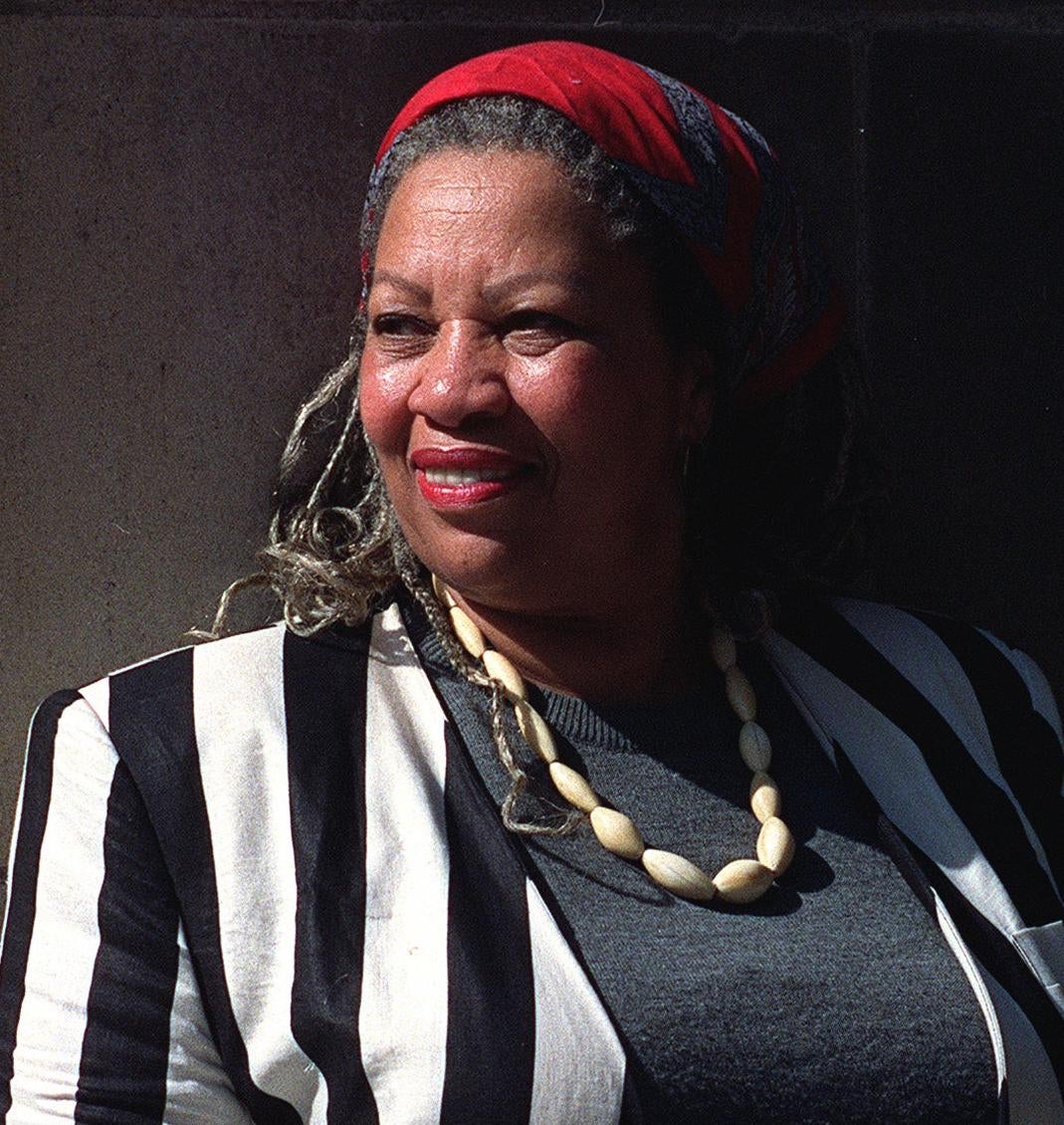 American novelist and essayist Toni Morrison poses outside her Princeton University office after learning she won the Nobel Prize in Literature in Princeton, N.J., on Oct. 7, 1993. Morrison, 62, becomes the first African-American to win the Prize and the first American-born since John Steinbeck in 1962. (AP Photo/Charles Rex Aborgast) - Associated Press