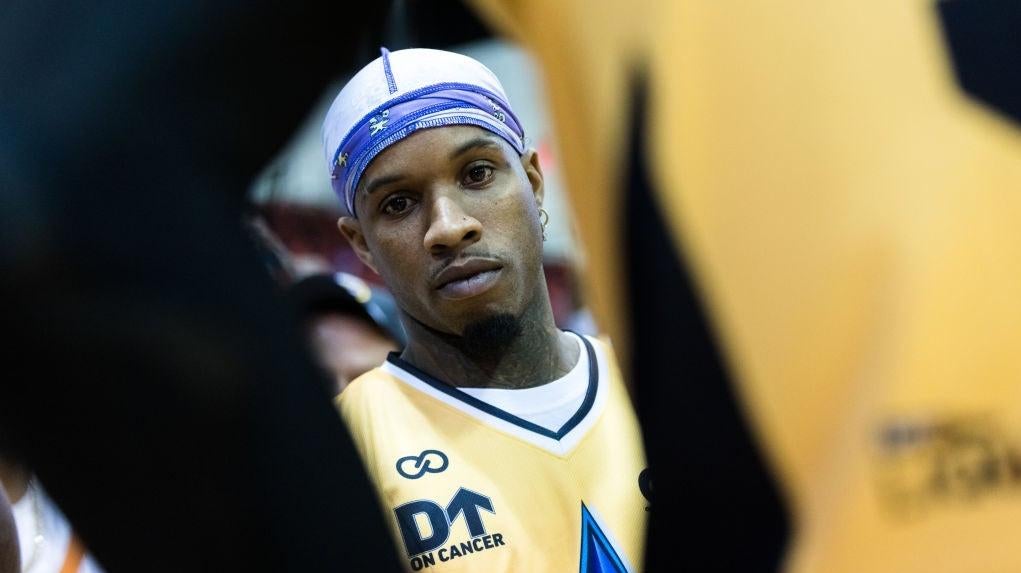 Tory Lanez attends the 2022 Parlor Games Celebrity Basketball Classic at the Cox Pavilion on April 30, 2022 in Las Vegas, Nevada Photo: Getty Images Greg Doherty