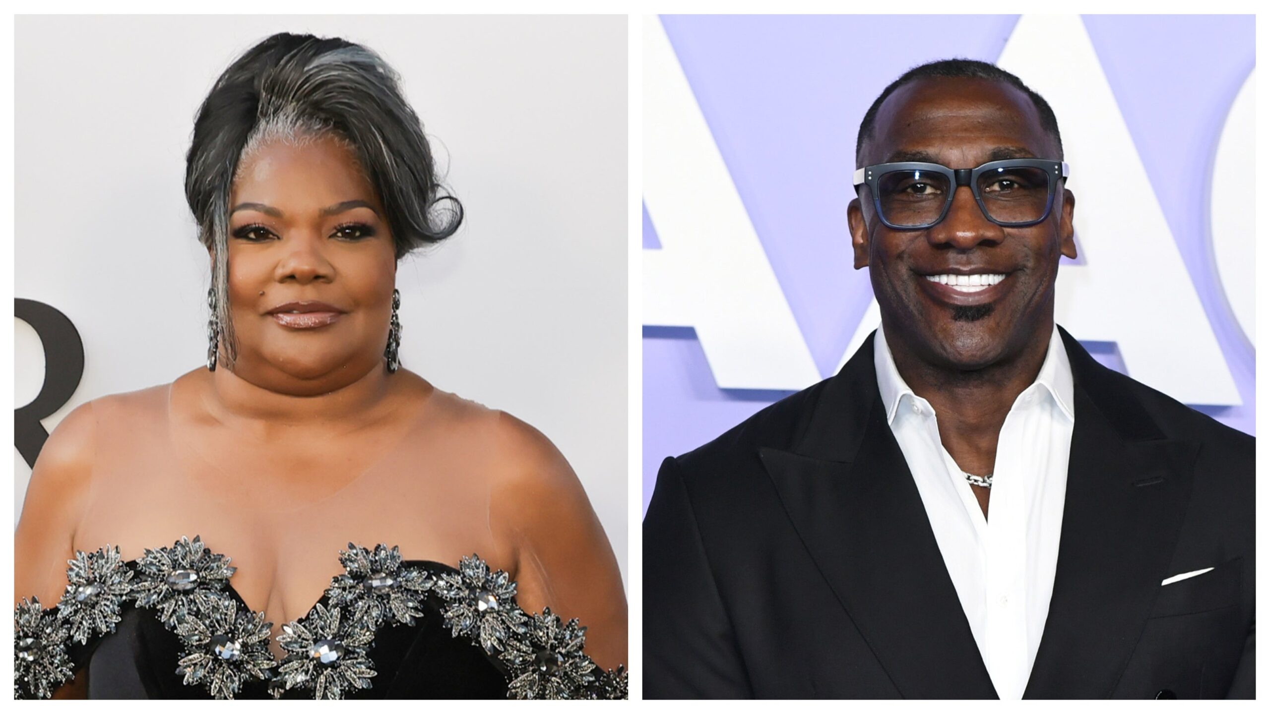 Mo’nique, left; Shannon Sharpe. Photo: Getty Images Kevin Winter; Aaron J. Thornton for BET