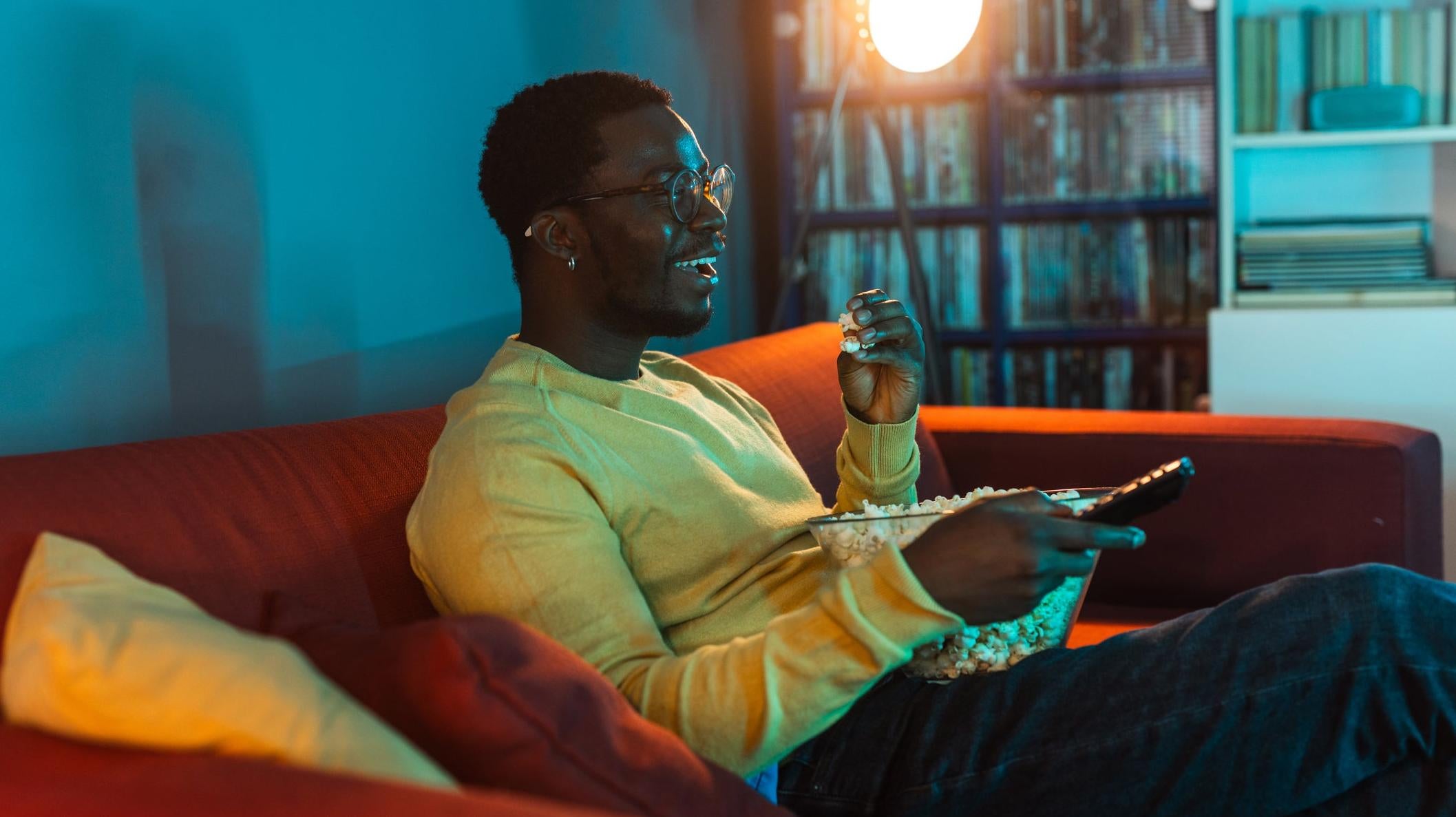 Man watching TV Photo: Getty Images Getty Images