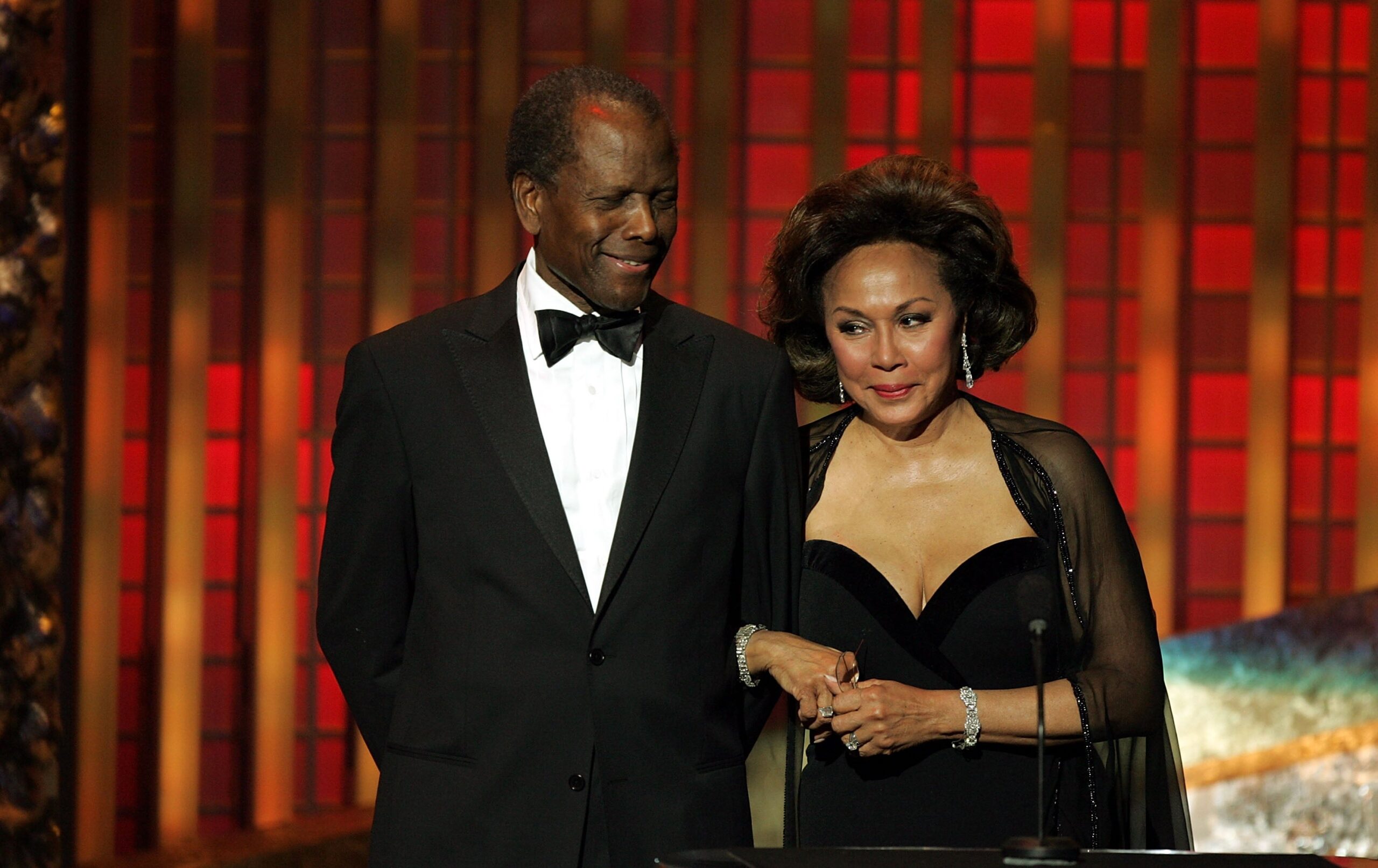 LOS ANGELES, CA - MARCH 19: Presenter Diahann Carroll (R) and Sidney Poitier are seen on stage at the 36th NAACP Image Awards at the Dorothy Chandler Pavilion on March 19, 2005 in Los Angeles, California. Photo: Getty Images Kevin Winter