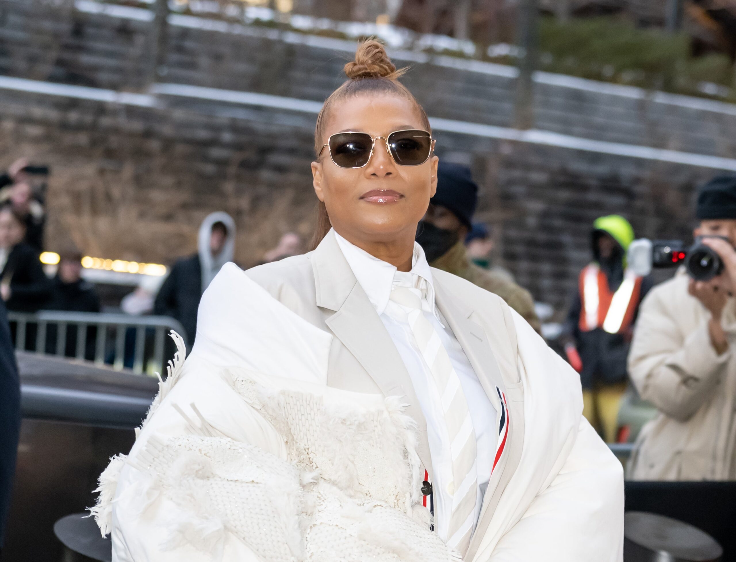 Queen Latifah is seen arriving to the Thom Browne fashion show during New York Fashion Week at The Shed on February 11, 2025 in New York City. Photo: Getty Images Gilbert Carrasquillo/GC Images