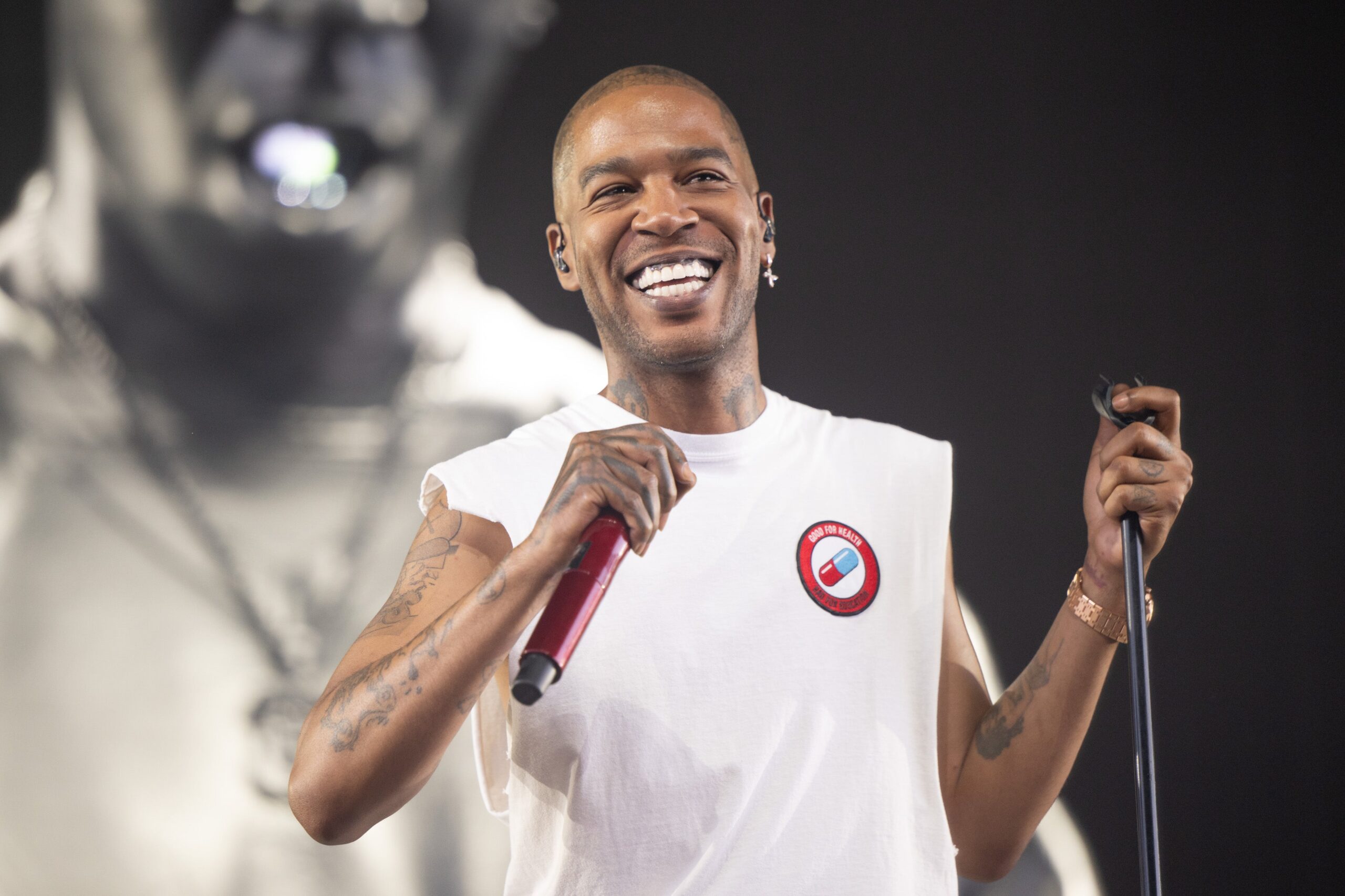 Rapper Kid Cudi performs onstage during Day 3 of the Coachella Valley Music & Arts Festival at Empire Polo Club on April 21, 2024 in Indio, California. Photo: Getty Images Scott Dudelson for Coachella