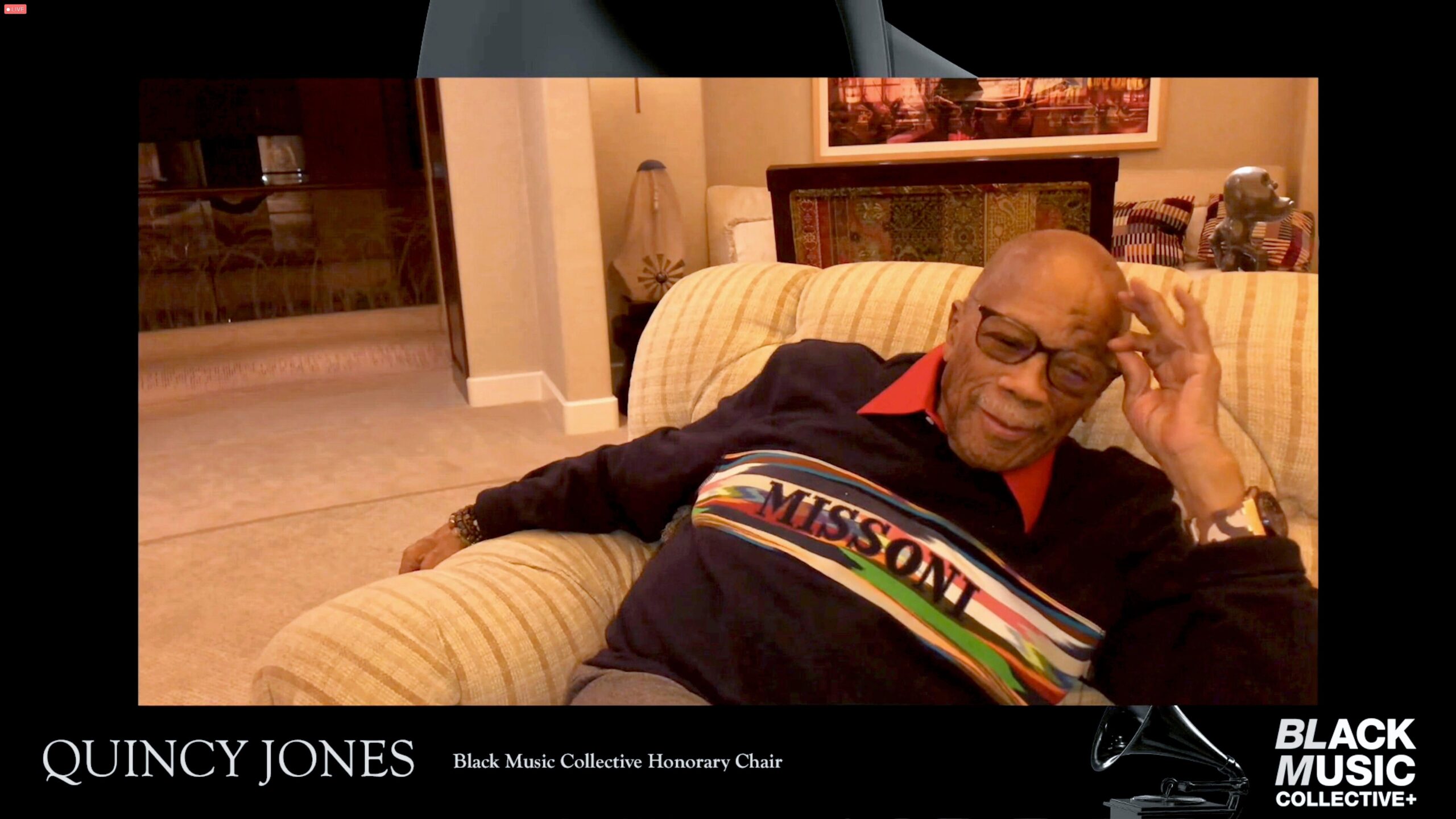 Quincy Jones attends Black Music Collective GRAMMY Week Celebration during the 63rd Annual GRAMMY Awards on March 10, 2021. Photo: Getty Images Arturo Holmes