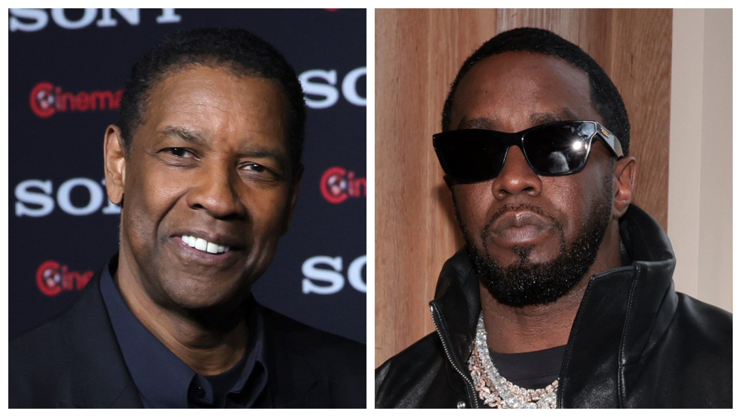Denzel Washington, left; Diddy. Photo: Getty Images Ethan Miller/Shareif Ziyadat for Sean “Diddy” Combs