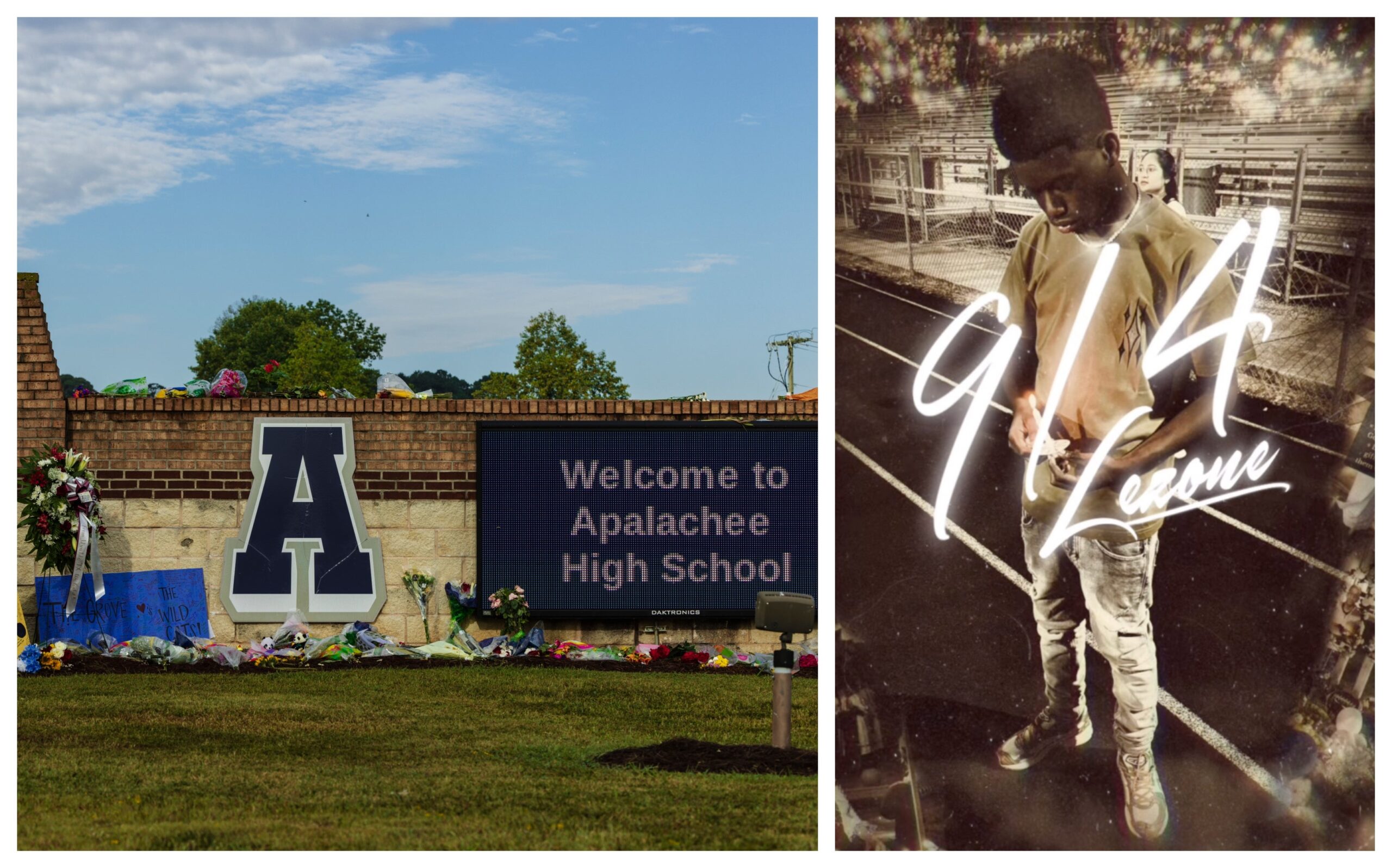 Apalachee High School Memorial; Isaac Sanguma (Lezone) Image: Getty Images @1lezone on Instagram