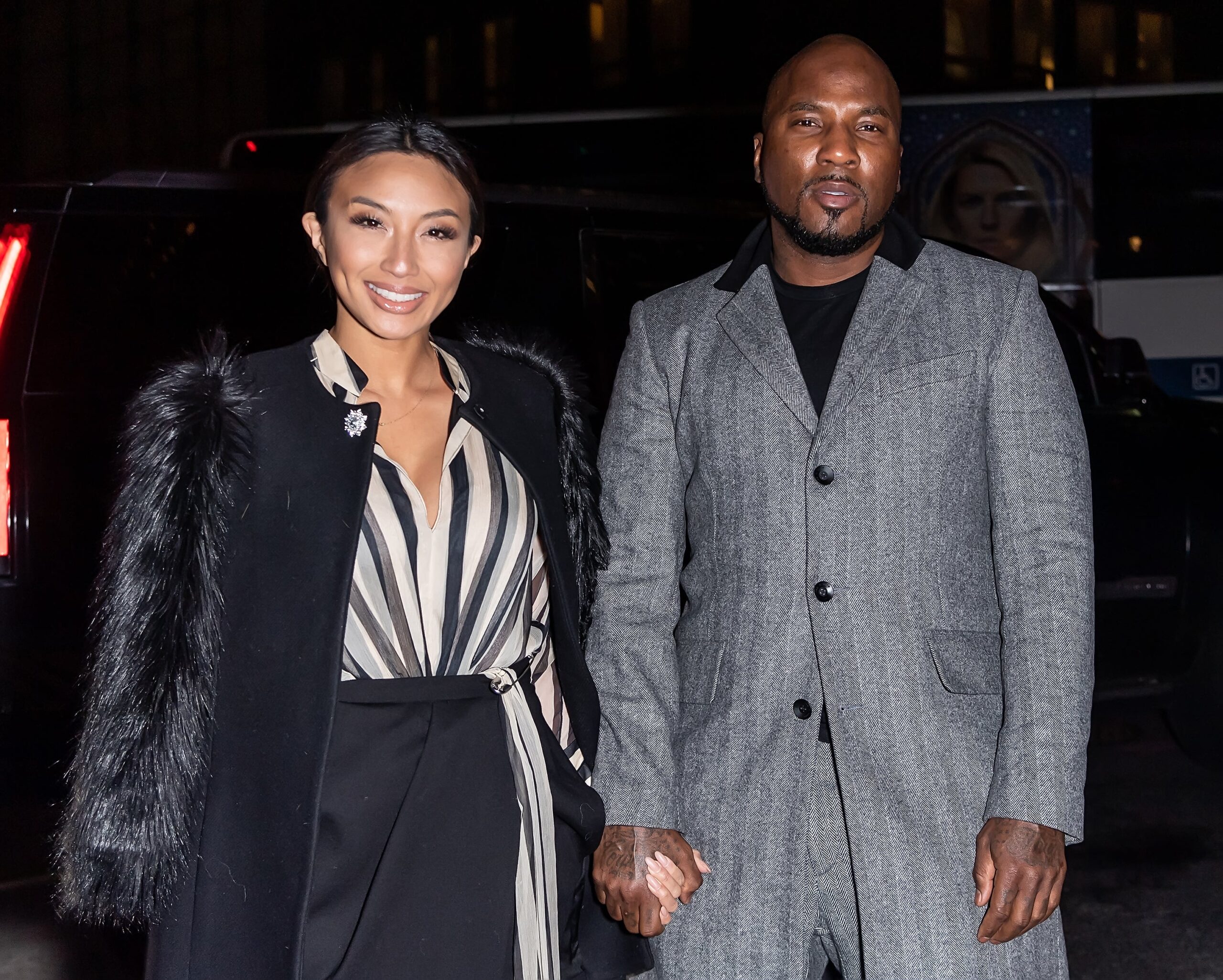 Jeannie Mai and Rapper Jeezy are seen arriving to the Rag & Bone fashion show during New York Fashion Week on February 07, 2020 in New York City. Photo: Getty Images Gilbert Carrasquillo/GC Images