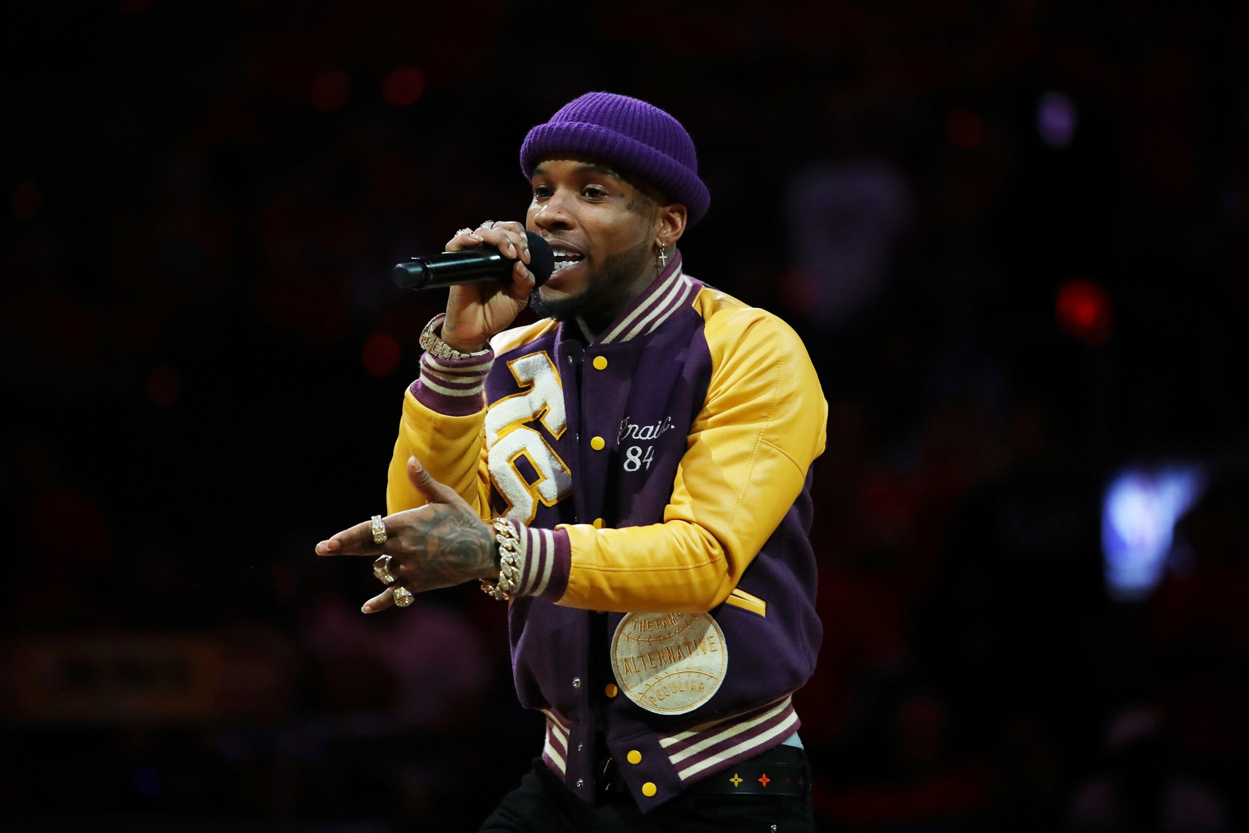 Torey Lanez performs during Game Five of the 2019 NBA Finals between the Golden State Warriors and the Toronto Raptors at Scotiabank Arena on June 10, 2019 in Toronto, Canada. Photo: Gregory Shamus