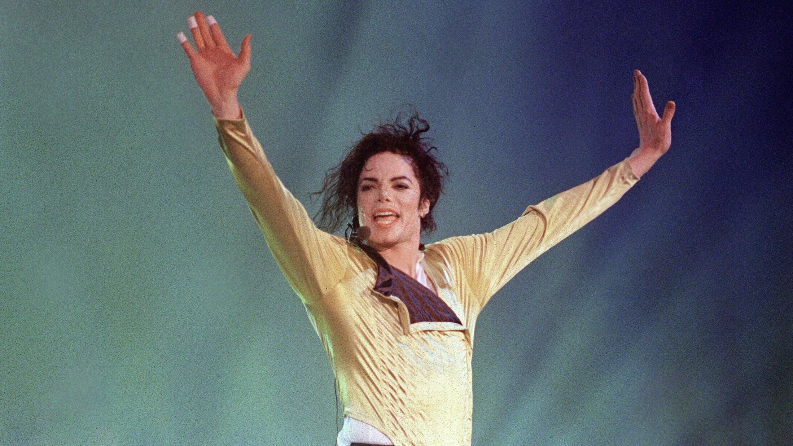 Michael Jackson preforms before an estimated audience of 60,000 in Brunei on July 16, 1996. Photo: Getty Images FRANCIS Sylvain/AFP
