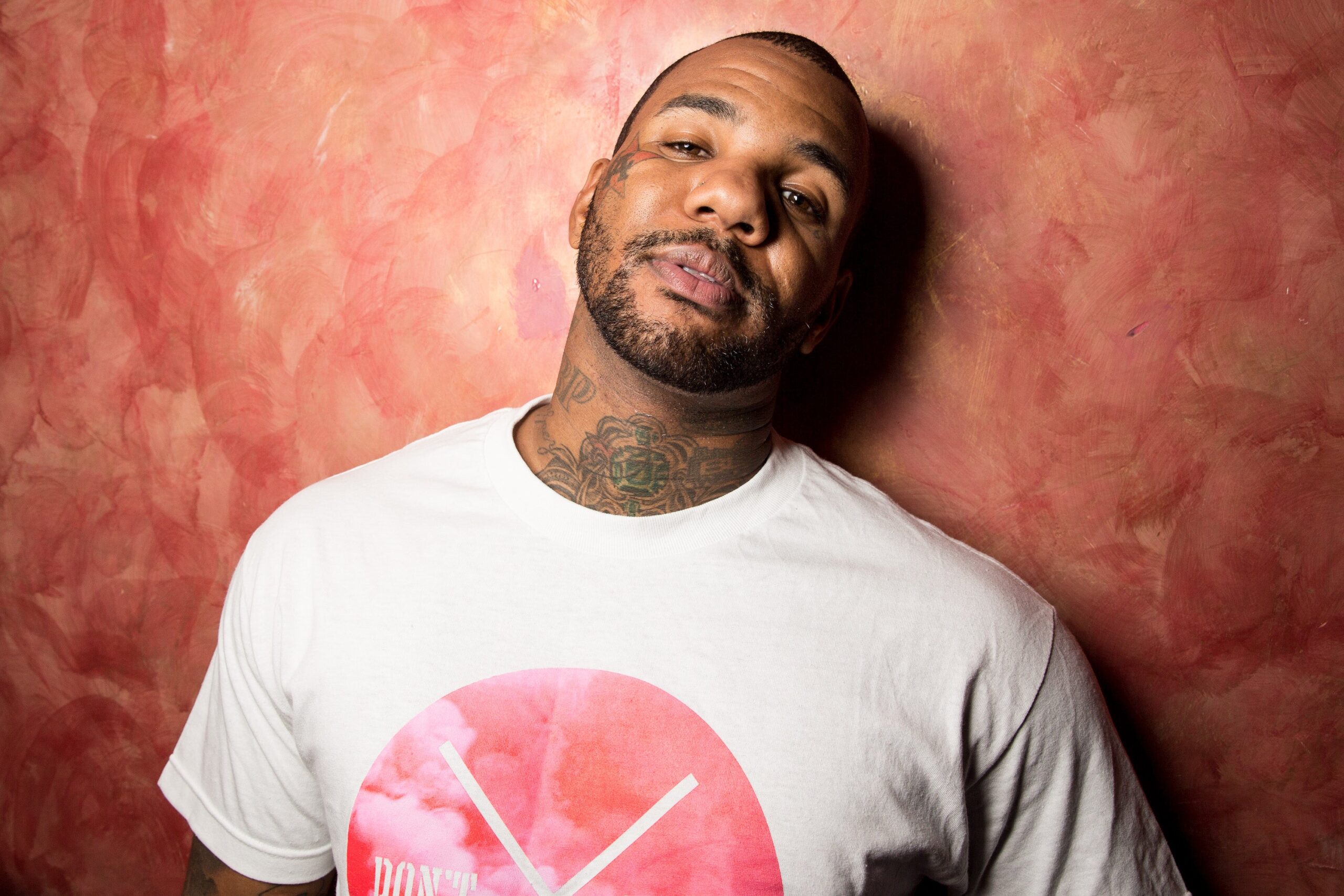 Rapper The Game poses backstage at “The Documentary” 10th anniversary party and concert on January 18, 2015 in Los Angeles, California. Photo: Getty Images Chelsea Lauren/WireImage