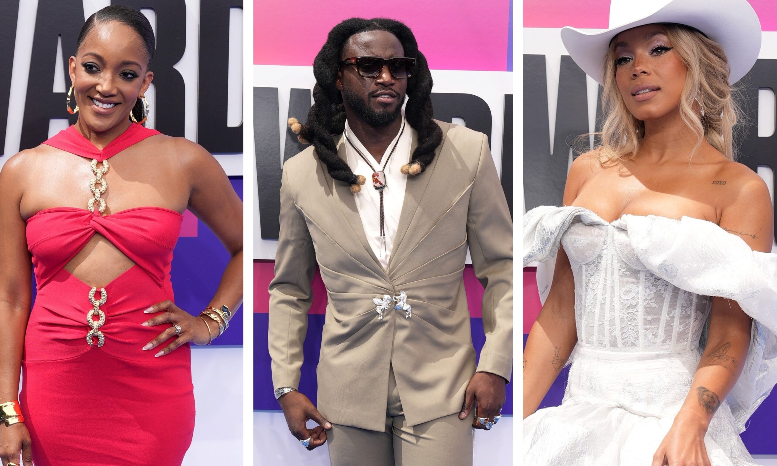 Photo: Getty Images (L to R): Mickey Guyton, Shaboozey and Tanner Adell