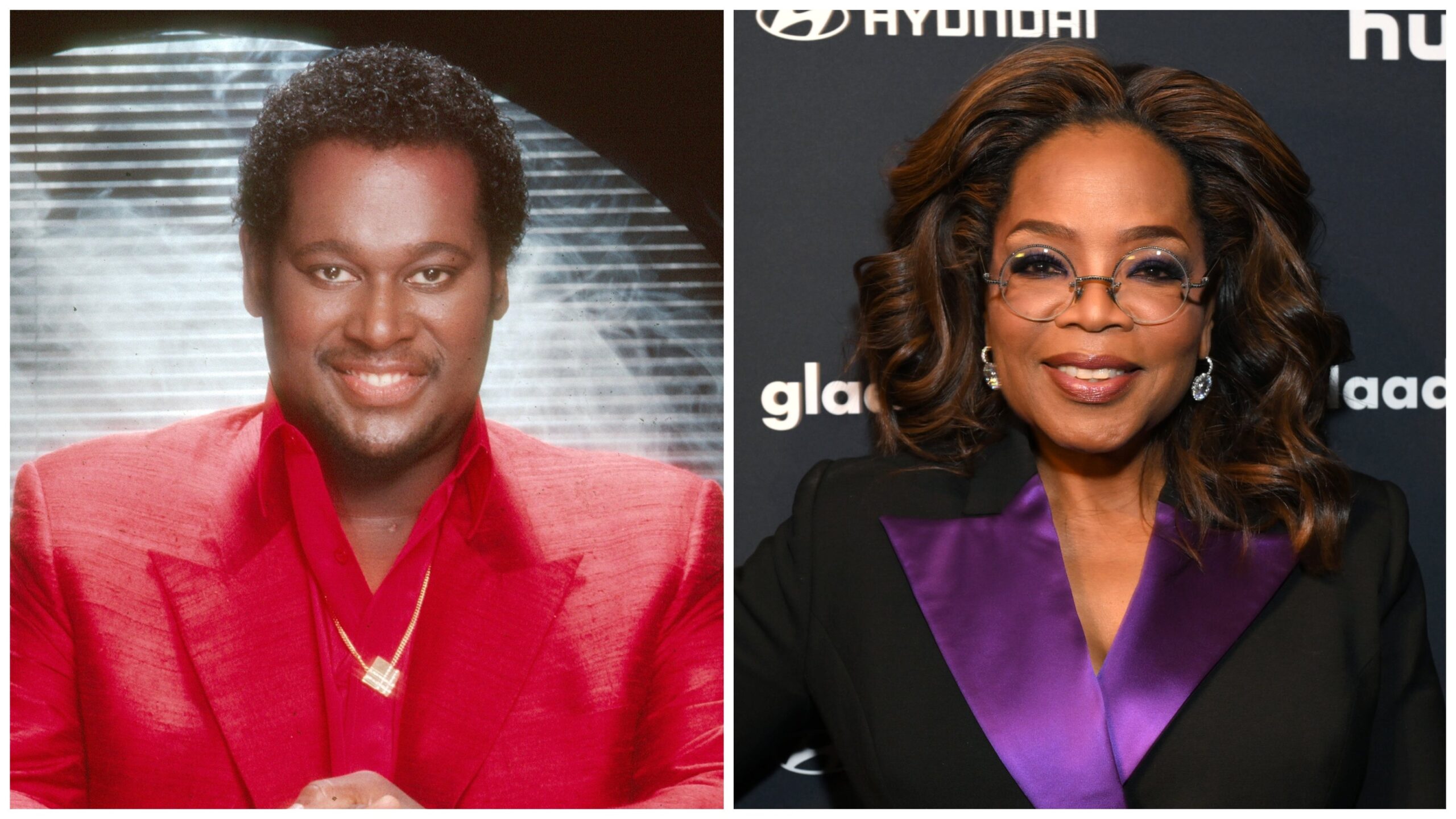 Luther Vandross, left; Oprah Winfrey. Photo: Getty Images Harry Langdon; Michael Kovac for GLAAD