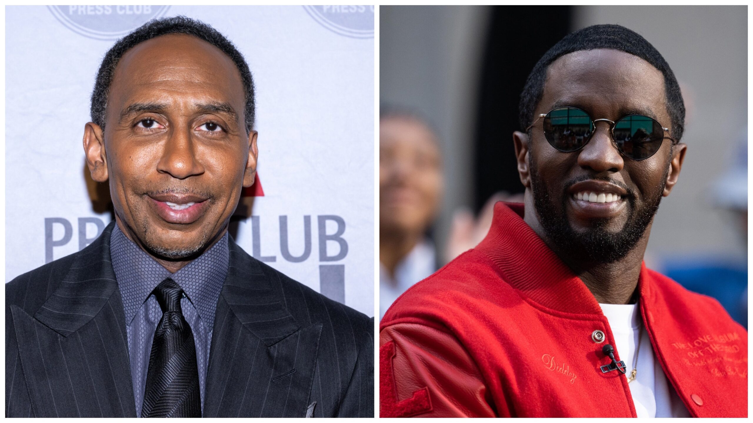 Stephen A. Smith, left; Diddy. Photo: Getty Images Amanda Edwards; Nathan Congleton/NBC