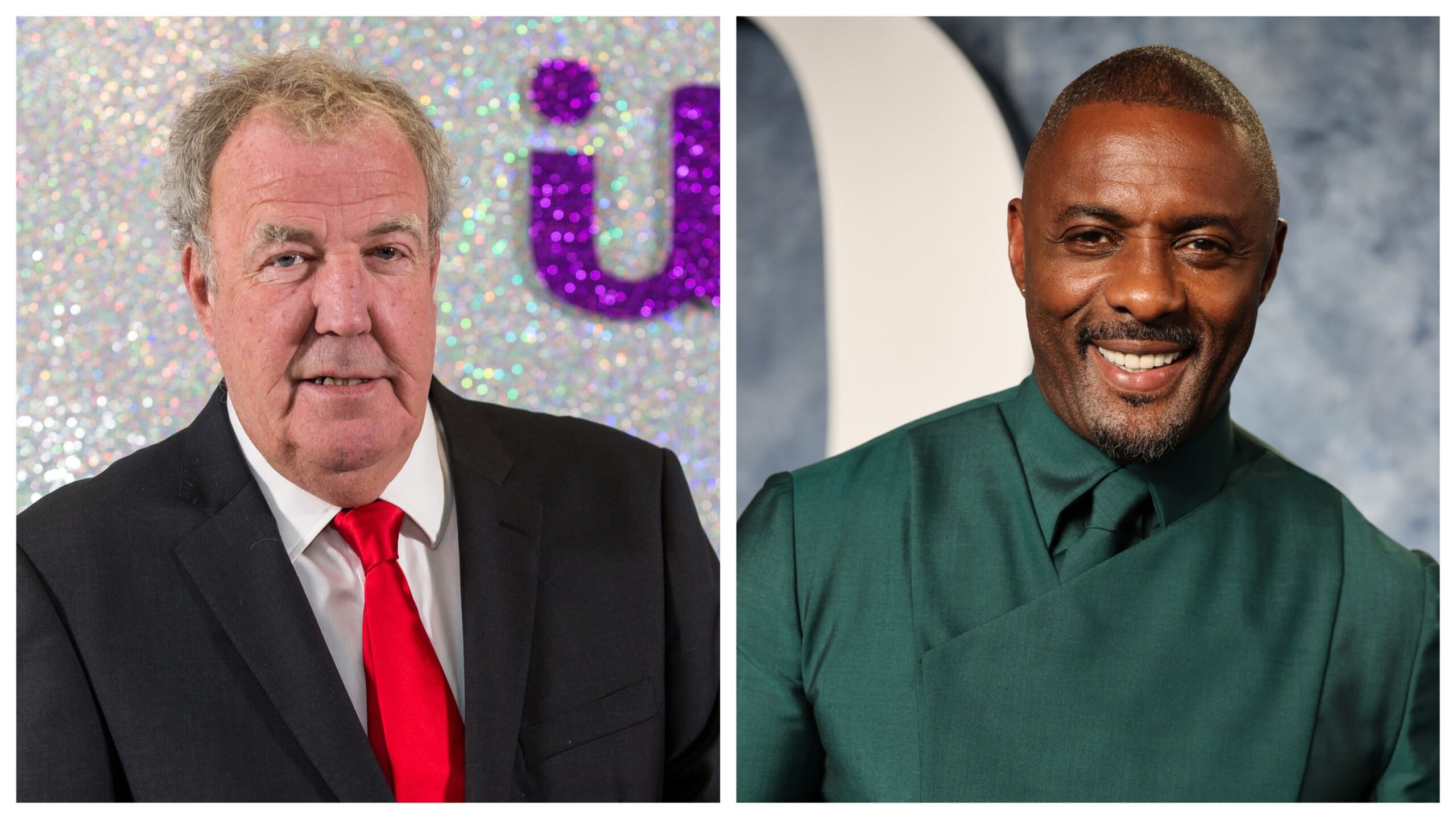British journalist Jeremy Clarkson, left; Idris Elba. Photo: Getty Images Nick England/Cindy Ord/VF23 for Vanity Fair