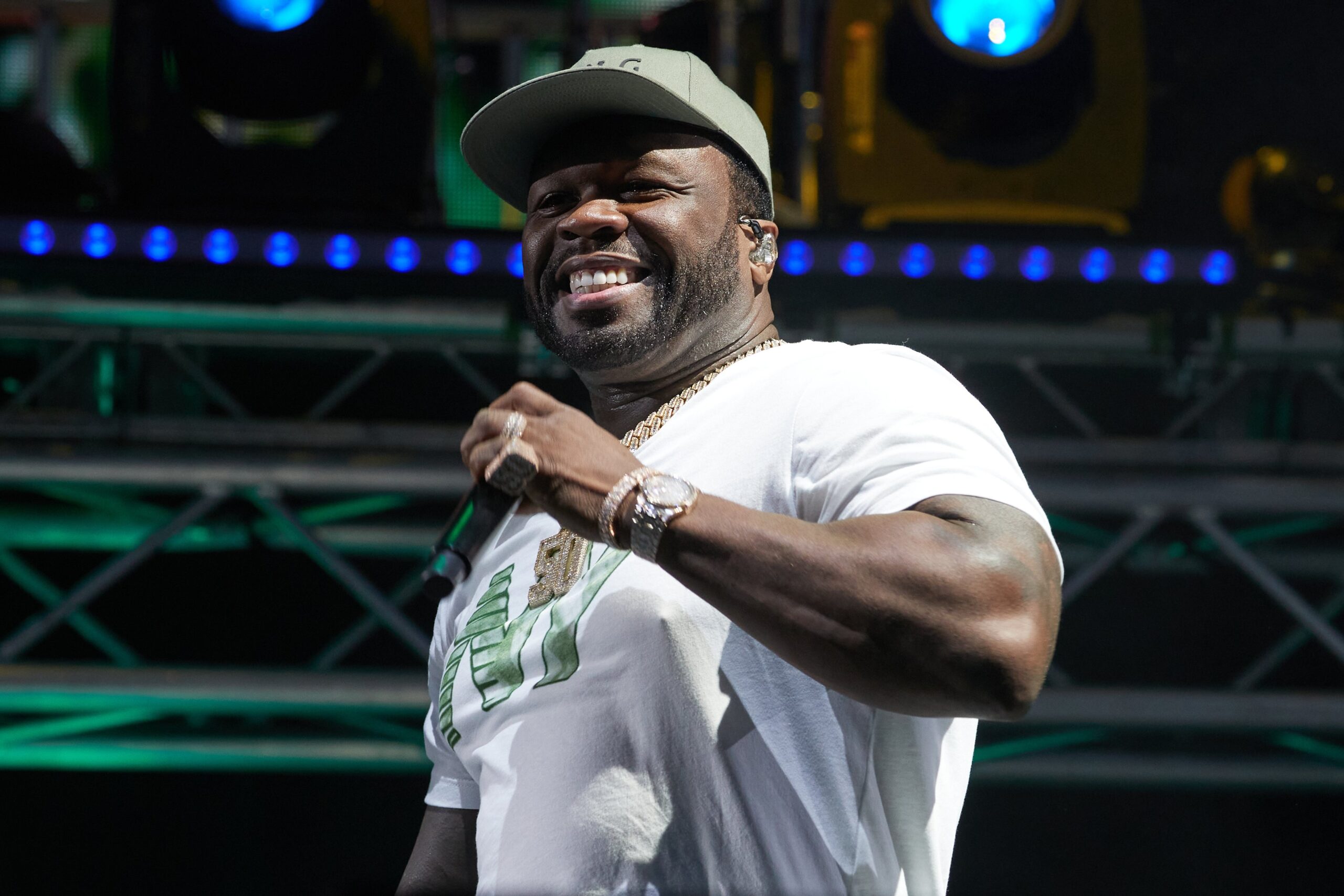 50 Cent performs on day 1 of Parklife Festival at Heaton Park on June 11, 2022 in Manchester, England. Photo: Getty Images Burak Cingi/Redferns