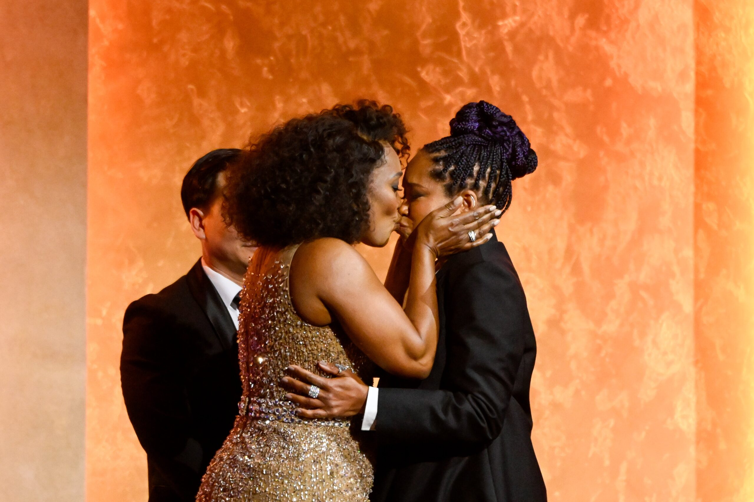 Angela Bassett and Regina King at the 14th Governors Awards held at The Ray Dolby Ballroom at Ovation Hollywood on January 9, 2024 in Los Angeles, California. Photo: Getty Images Michael Buckner/Variety