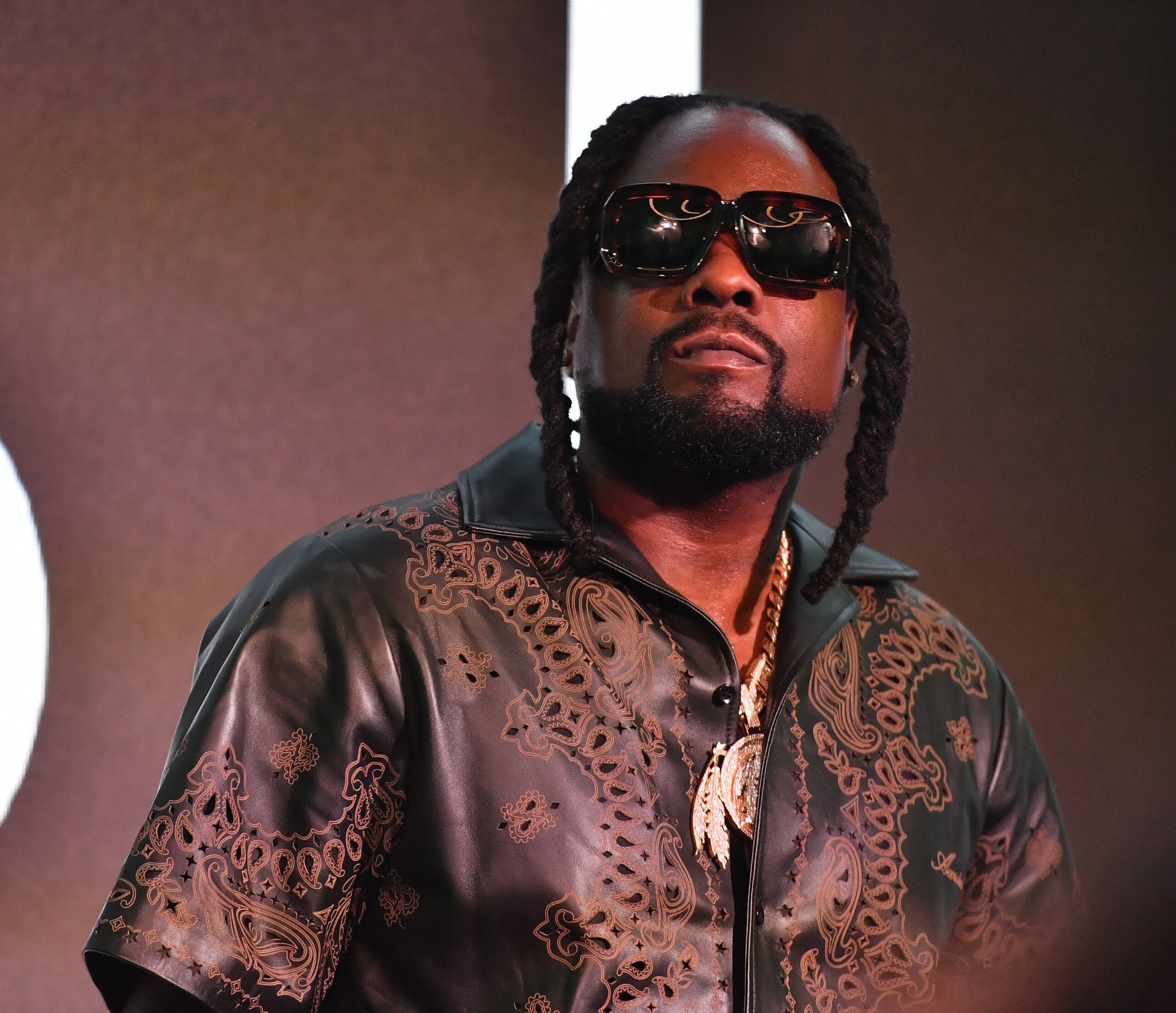Rapper Wale performs onstage during the Ebony Juneteenth Celebration at The Gathering Spot on June 19, 2022 in Atlanta, Georgia. Photo: Getty Images Paras Griffin for Ebony
