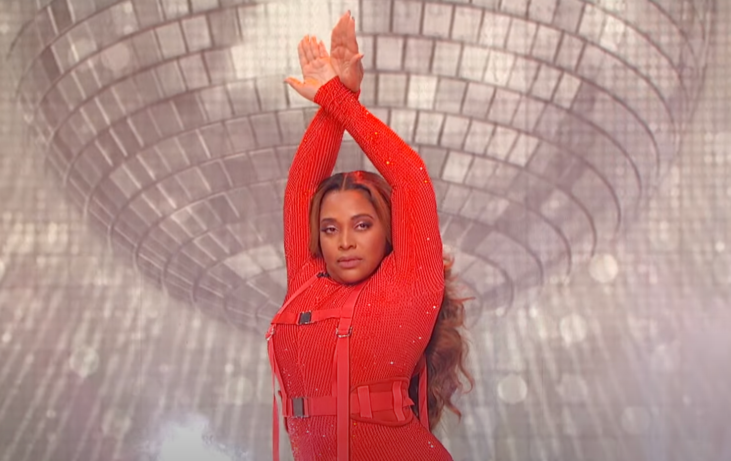 Sherri Shepherd as Beyonce from her Renaissance Tour during the Halloween episode of her eponymous talk show on October 31, 2023. Screenshot:  YouTube/Sherri