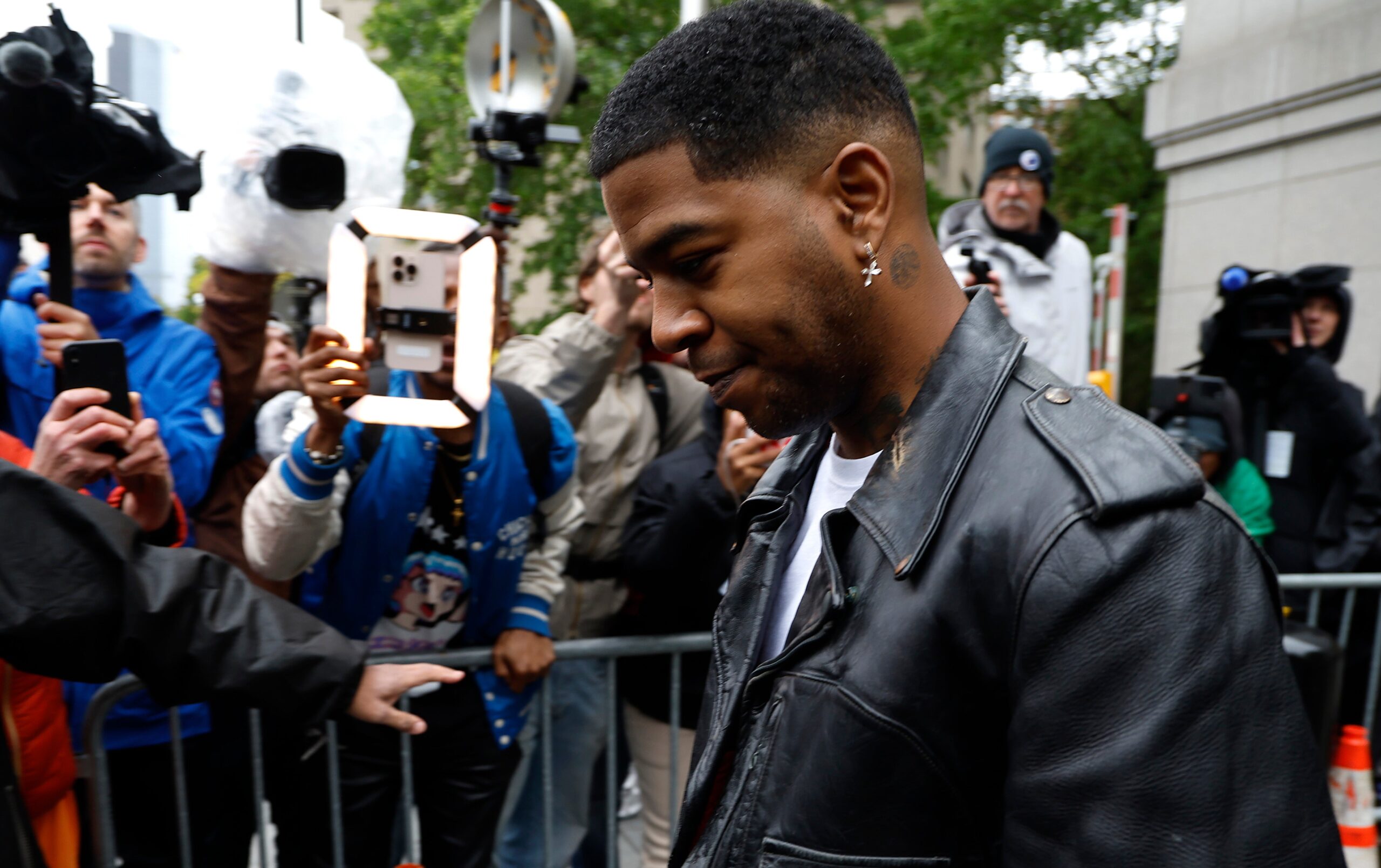 Kid Cudi departs the Manhattan Federal Court during the Sean “Diddy” Combs’ trial on May 22, 2025 in New York City. Photo: Getty Images John Lamparski