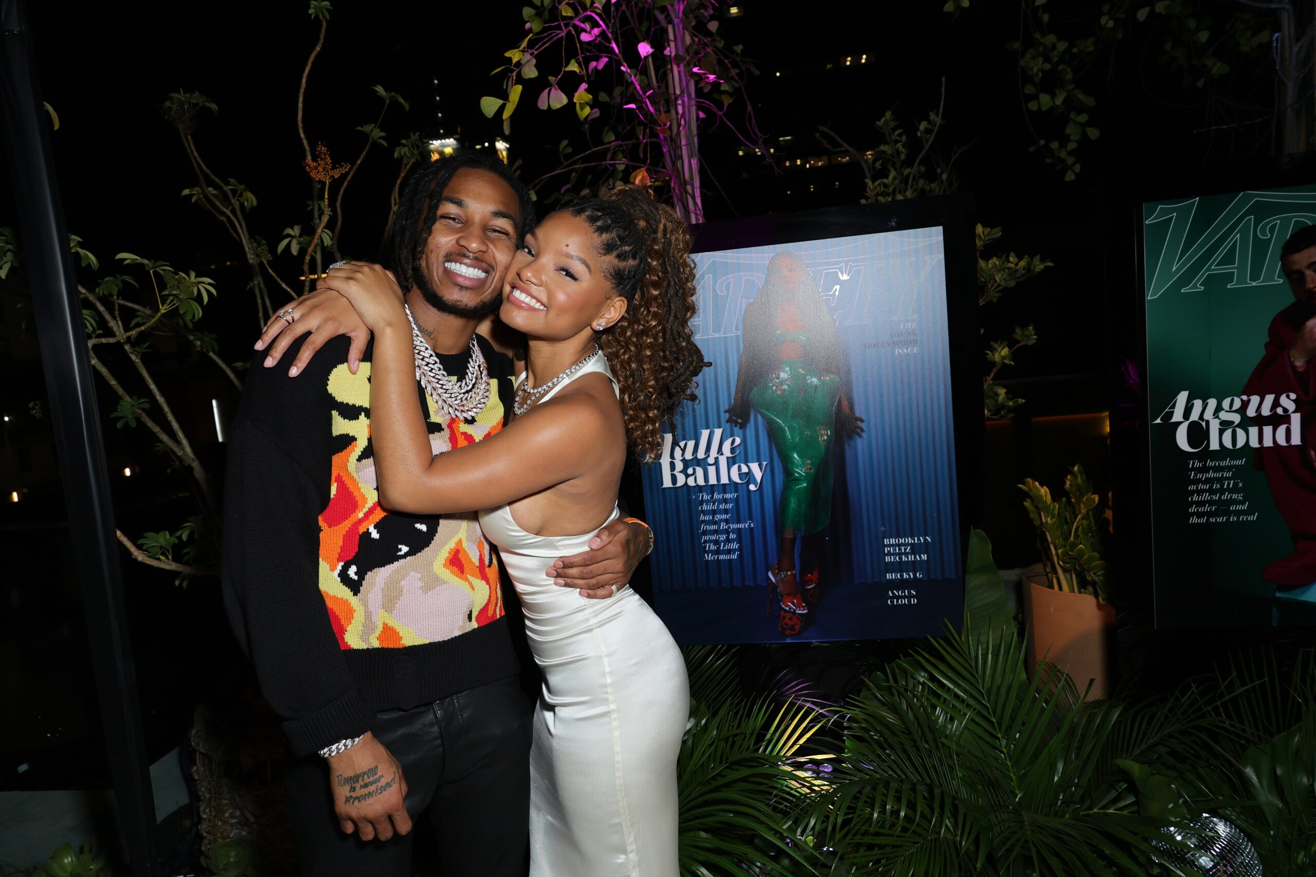 DDG , left and Halle Bailey attend Variety Power of Young Hollywood Event Presented by Facebook Gaming on August 11, 2022 in Hollywood, California. Photo: Getty Images Matt Winkelmeyer/Variety