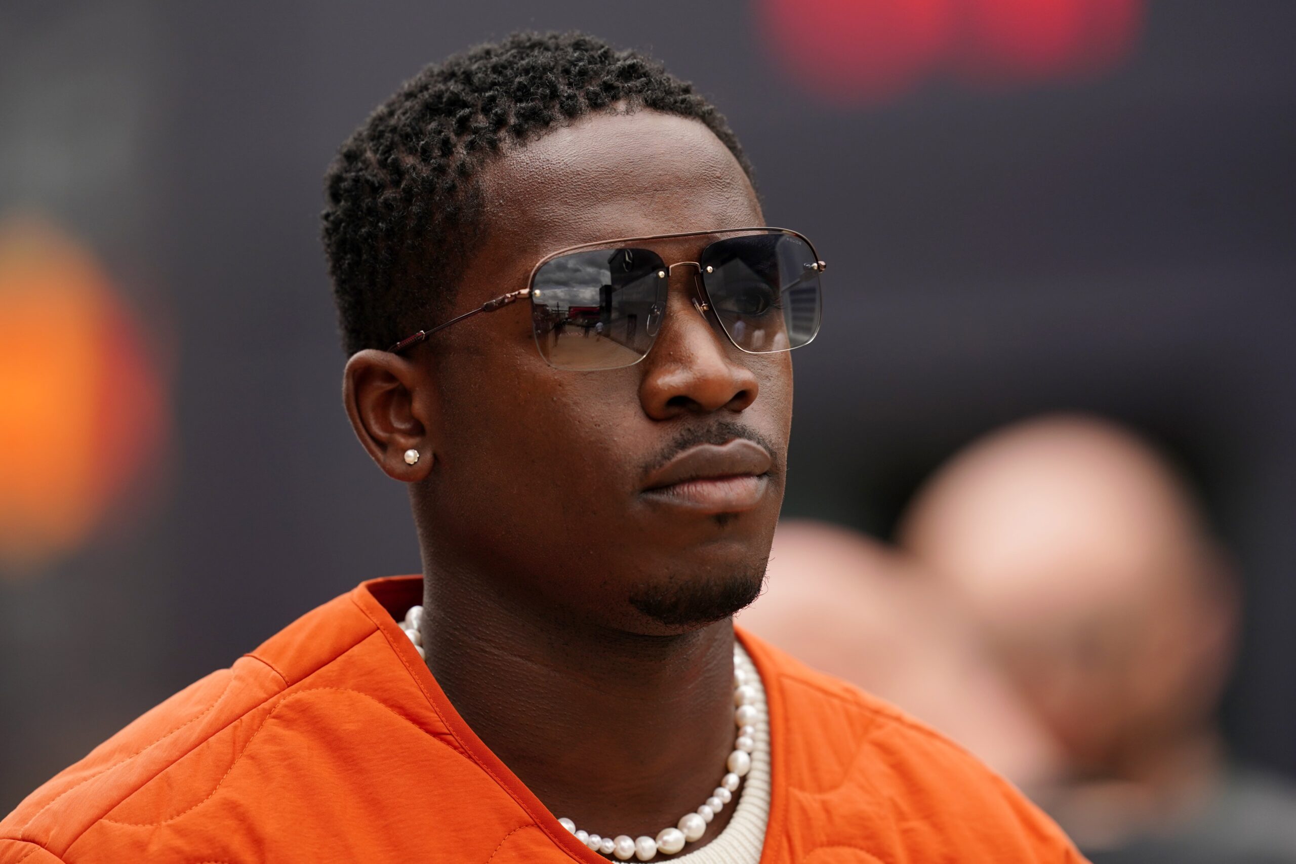 Damson Idris on paddock day ahead of the British Grand Prix 2023 at Silverstone, Towcester on Thursday July 6, 2023. Photo: Getty Images David Davies/PA Images