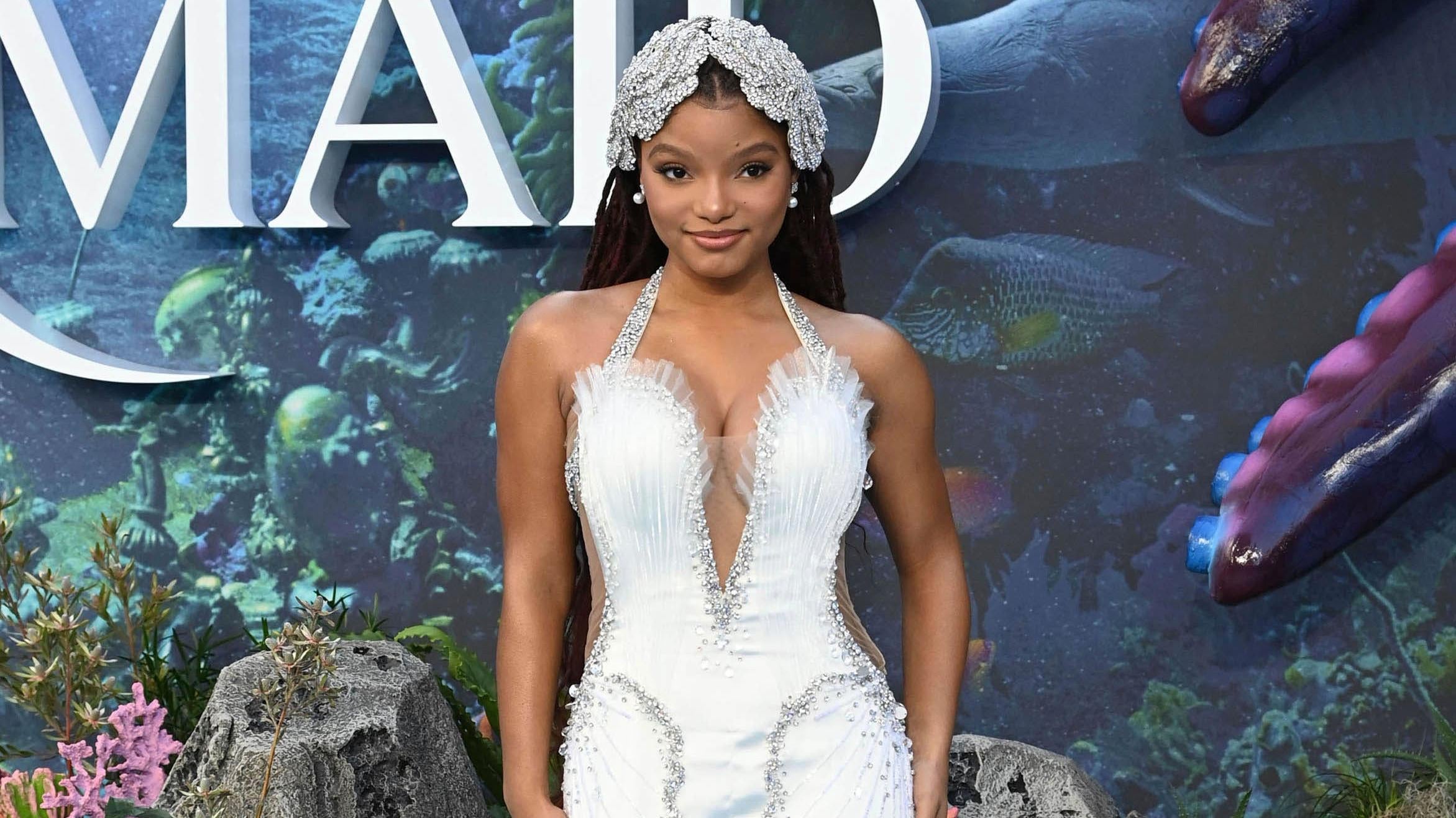Halle Bailey at the premiere of “The Little Mermaid” held on May 15, 2023 at the Odeon Luxe Cinema in Leicester Square, London, England, UK. Photo: AP zz/KGC-03/STAR MAX/IPx