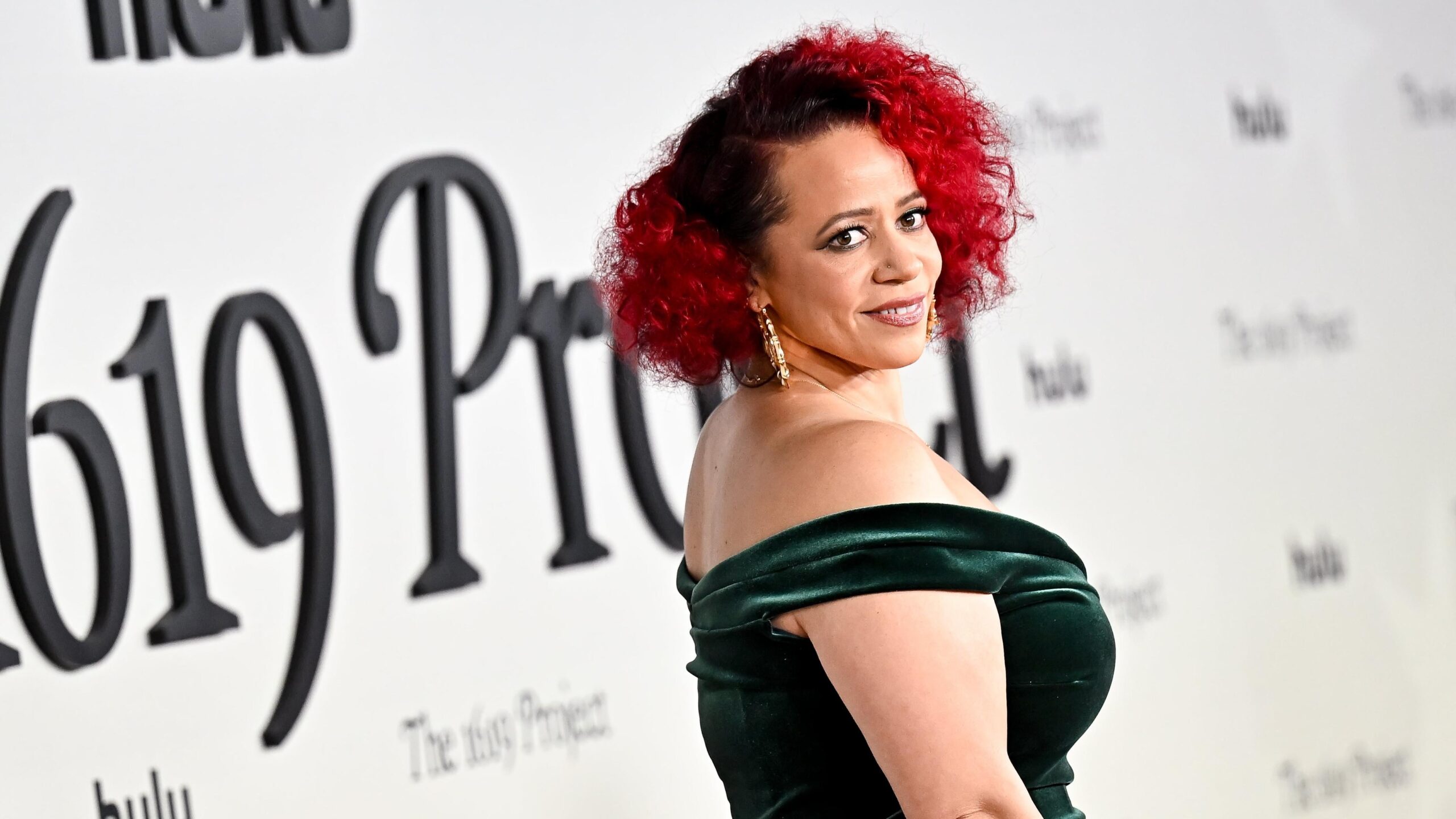Nikole Hannah-Jones at the Los Angeles red carpet premiere of Hulu’s “The 1619 Project” on January 26, 2023 in Los Angeles, California. Photo: Getty Images Michael Buckner/Variety