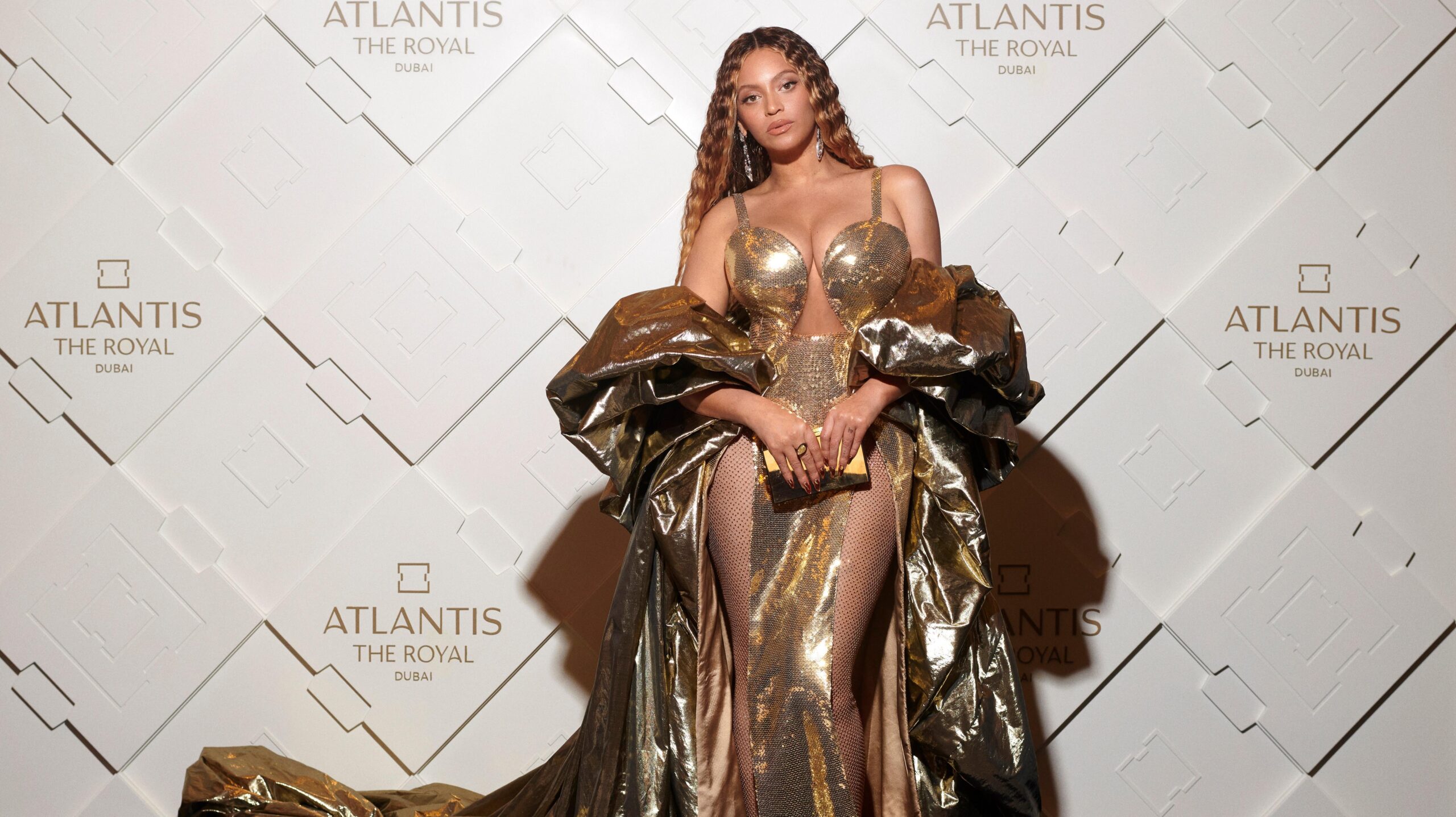 Beyoncé attends the Atlantis The Royal Grand Reveal Weekend, a new ultra-luxury resort on January 21, 2023 in Dubai, United Arab Emirates. Photo: Getty Images Mason Poole/Parkwood Media