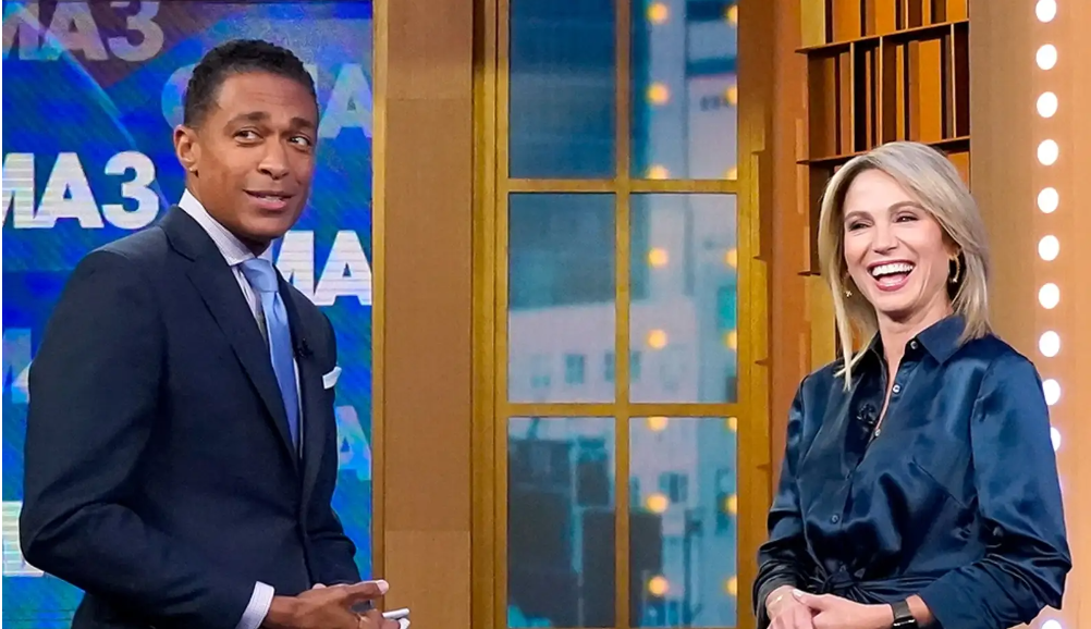 TJ Holmes, left; Amy Robach Photo: ABC/Heidi Gutman