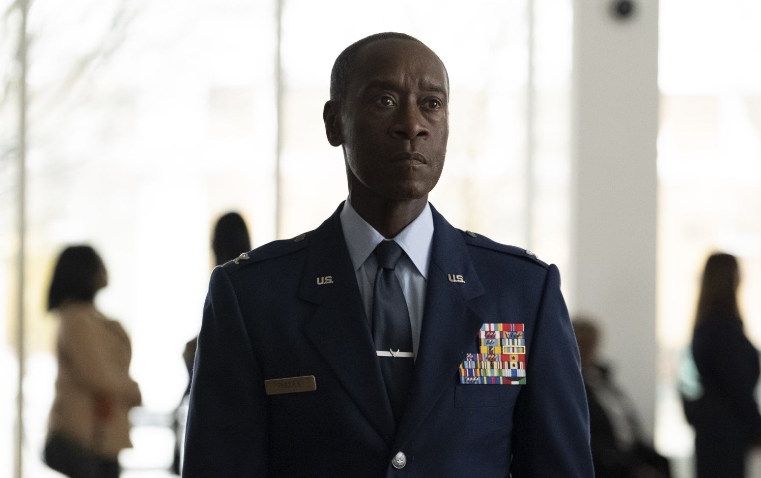 Rhodey (Don Cheadle) in Marvel Studios’ THE FALCON AND THE WINTER SOLDIER exclusively on Disney+. Photo: Chuck Zlotnick