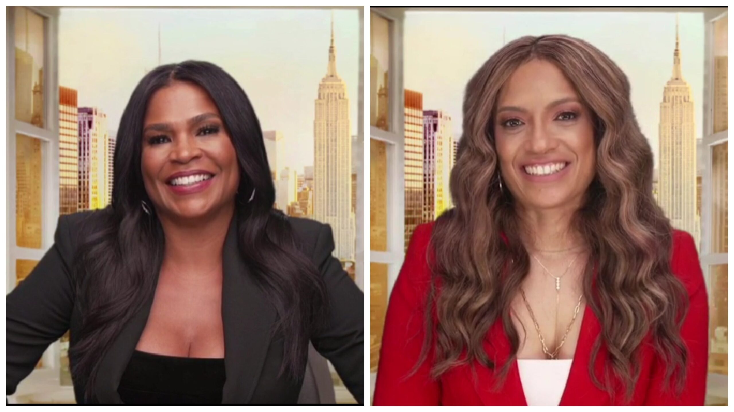 Nia Long, left; Melissa De Sousa. Screenshot: Courtesy of Peacock