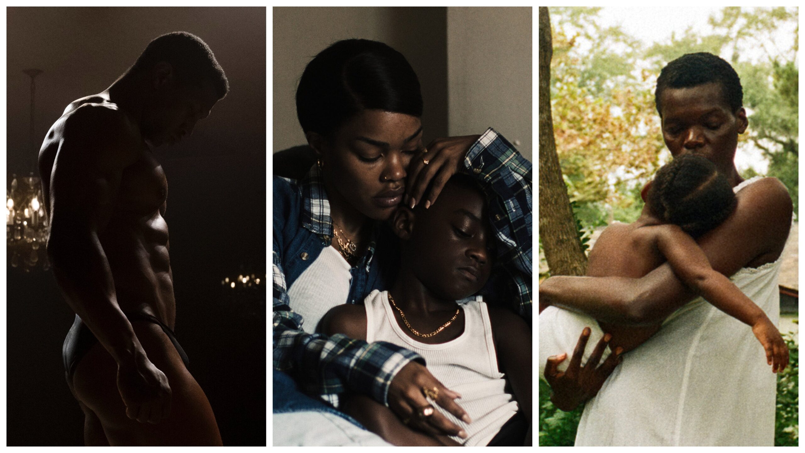 A still from Magazine Dreams starring Jonathan Majors, left; A still from A Thousand and One, starring Teyana Taylor ; A still from All Dirt Roads Taste of Salt starring Sheila Atim. Photo: Courtesy of Sundance Institute