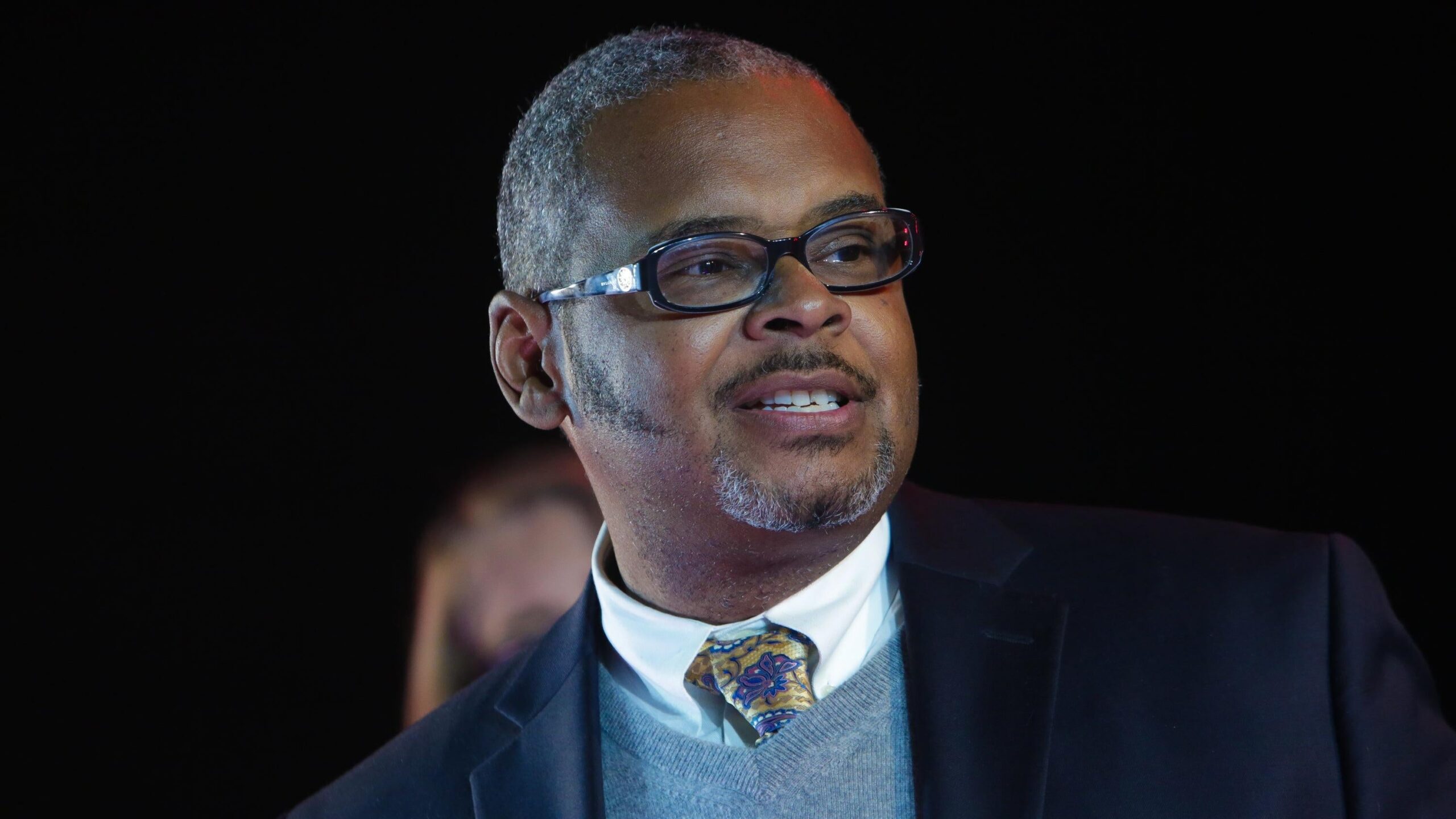 Producer Ron Simons speaks on stage following the opening night performance of “Turn Me Loose” held at The Westside Theatre on May 19, 2016 in New York City. Photo: Getty Images Brent N. Clarke/FilmMagic
