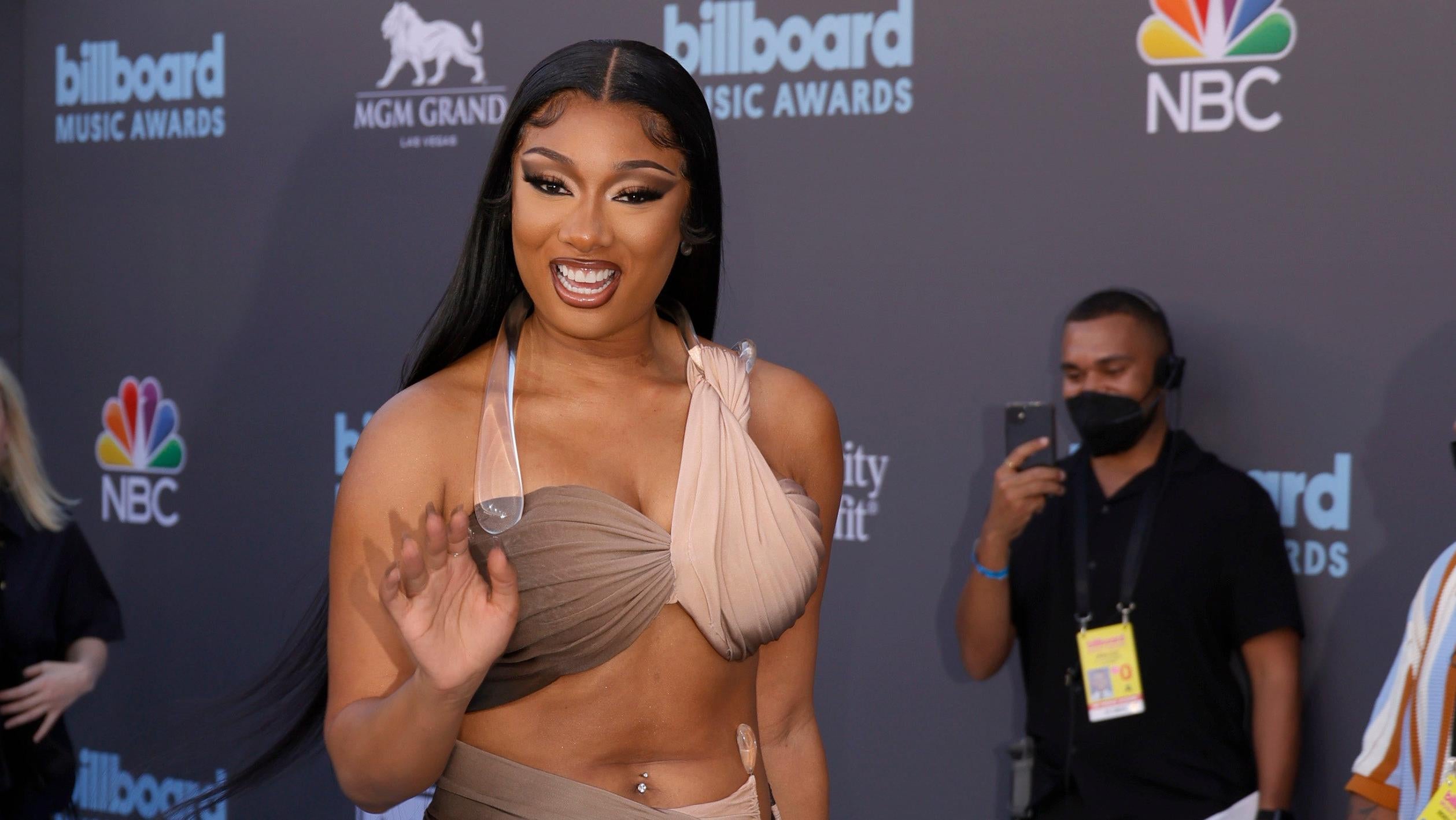 Megan Thee Stallion attends the 2022 Billboard Music Awards at MGM Grand Garden Arena on May 15, 2022 in Las Vegas, Nevada. Photo: Getty Images Frazer Harrison