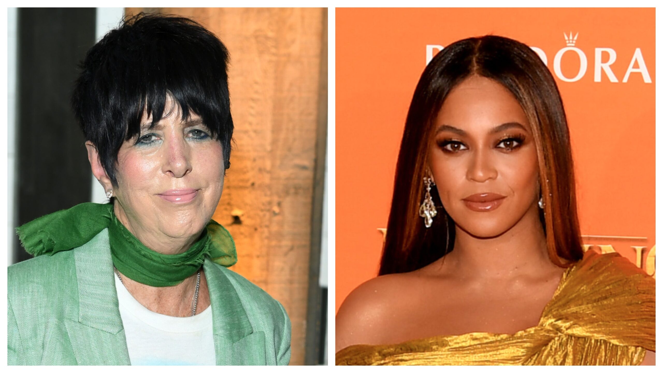 Dianne Warren, left; Beyoncé. Photo: Getty Images JC Olivera/ Gareth Cattermole for Disney