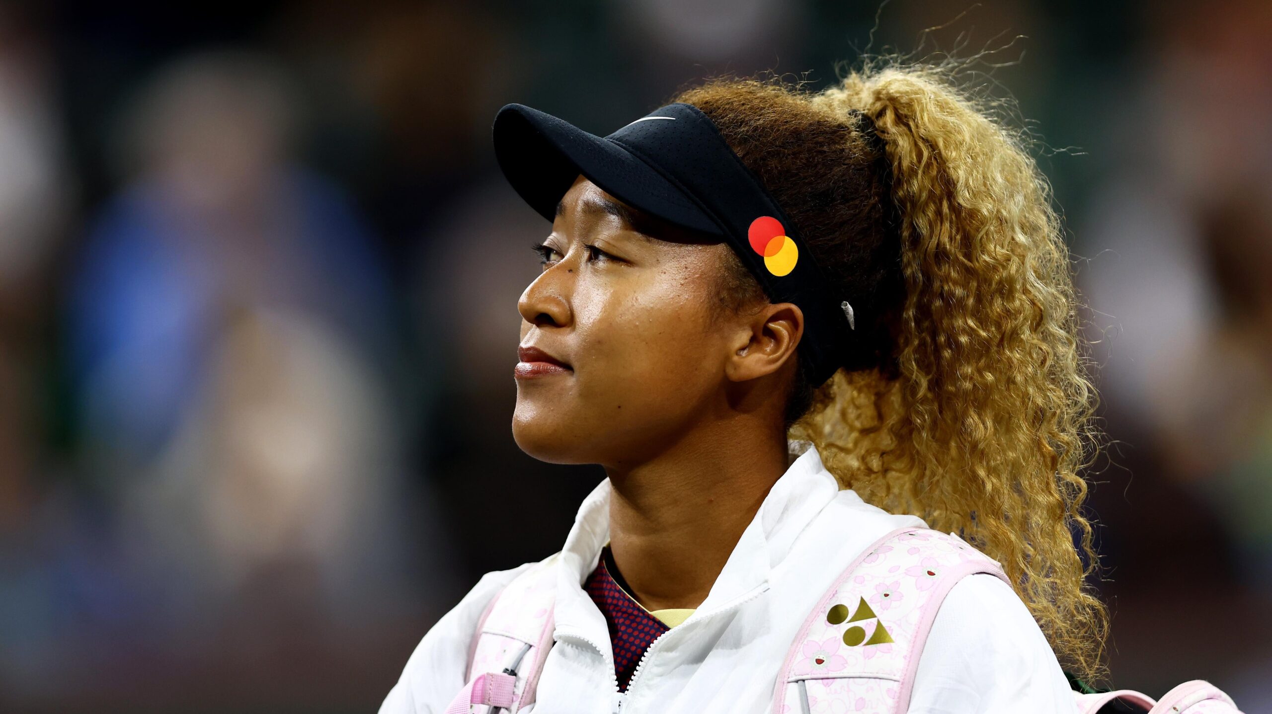 Naomi Osaka of Japan prior to her Eisenhower Cup match on Day 2 of the BNP Paribas Open on March 08, 2022 in Indian Wells, California. Photo: Getty Images Clive Brunskill