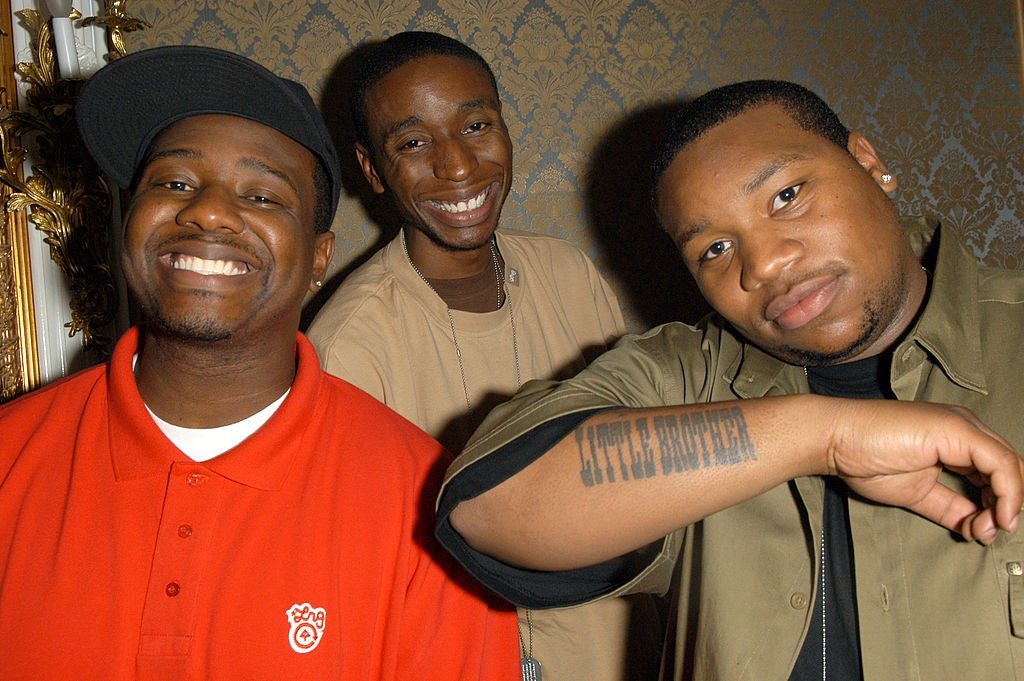 Little Brother members Phonte, 9th Wonder and Big Pooh attend their “The Minstrel Show” album listening party at Studio Dante August 03, 2005 in New York City. Photo: Getty Images Ray Tamarra