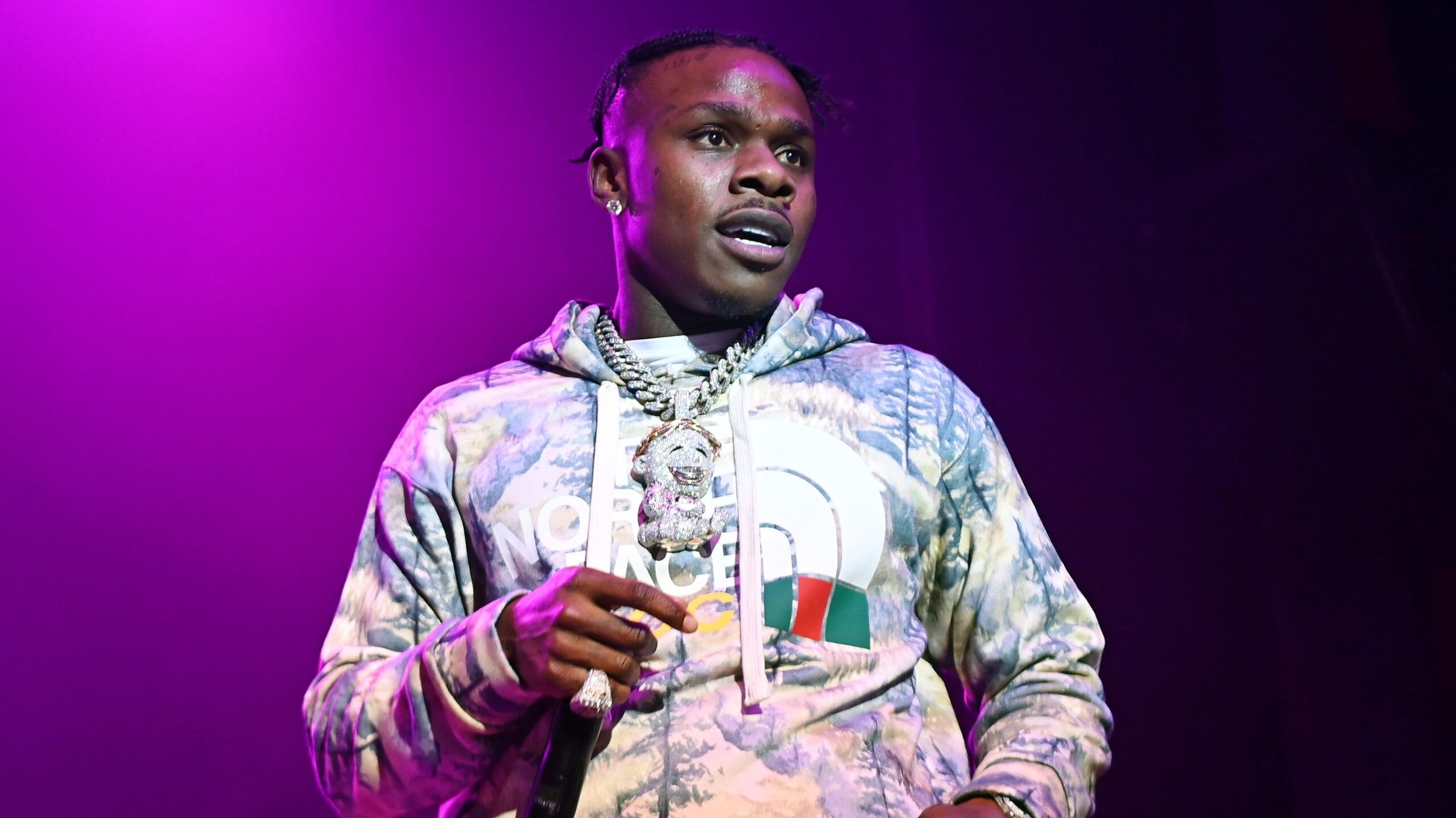 Rapper DaBaby performs onstage during “Rolling Loud Presents: DaBaby Live Show Killa” tour at Coca-Cola Roxy on December 04, 2021 in Atlanta, Georgia. Photo: Getty Images Paras Griffin