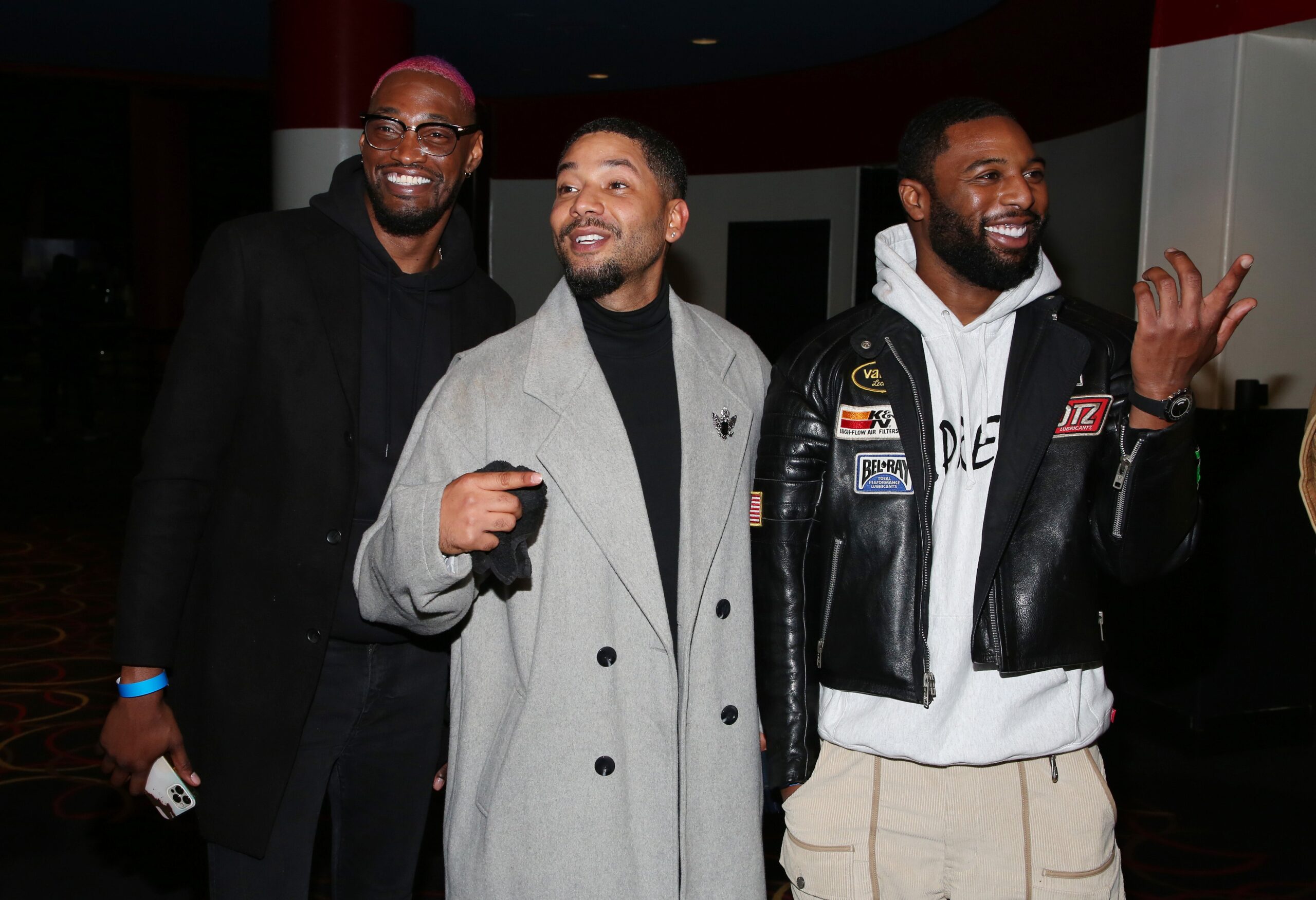 Jussie Smollett (C) and guests attend the New York Screening of “B-Boy Blues” at AMC Magic Johnson Harlem on November 19, 2021 in New York City. Photo: Getty Images Rob Kim