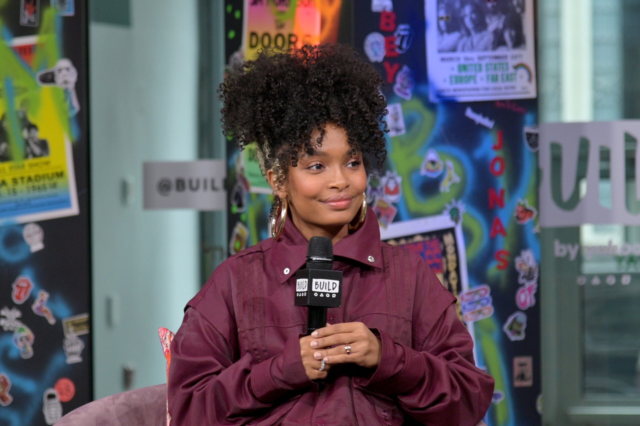 Yara Shahidi visits Build to discuss the TV show “Grown-ish” at Build Studio on January 14, 2020 in New York City Photo: Getty Images Michael Loccisano