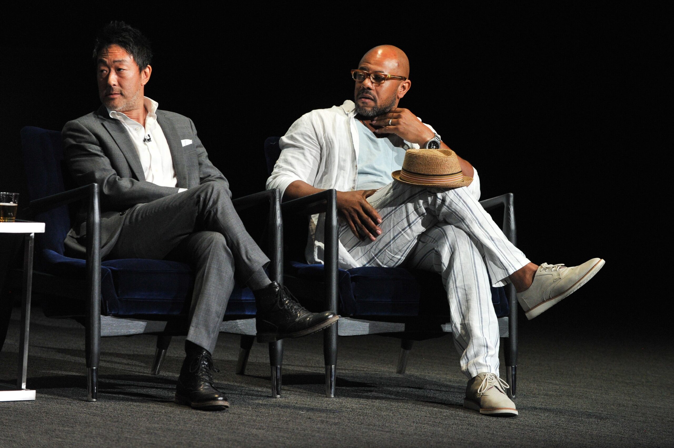 Actors Kenneth Choi and Rockmond Dunbar speak at the FYC Panel for Fox’s “9-1-1" at Saban Media Center on June 4, 2018 in North Hollywood, California. Photo: Getty Images Allen Berezovsky