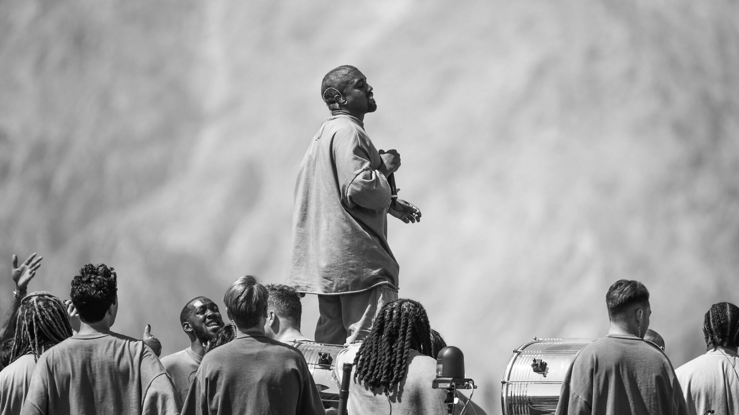 Kanye West performs Sunday Service during the 2019 Coachella Valley Music And Arts Festival on April 21, 2019 in Indio, California. Photo: Getty Images Rich Fury for Coachella