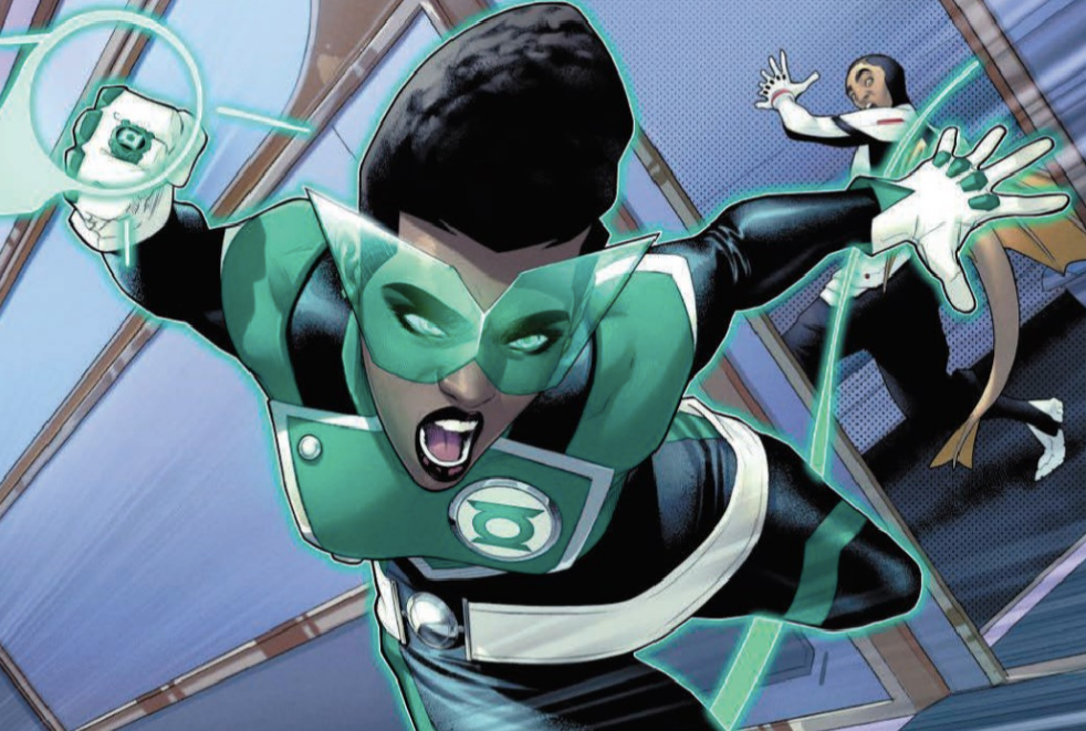 Sojourner “Jo” Mullein, Star of Far Sector and the coolest Green Lantern. This isn’t up for argument. Image: Jamal Campbell/DC Comics
