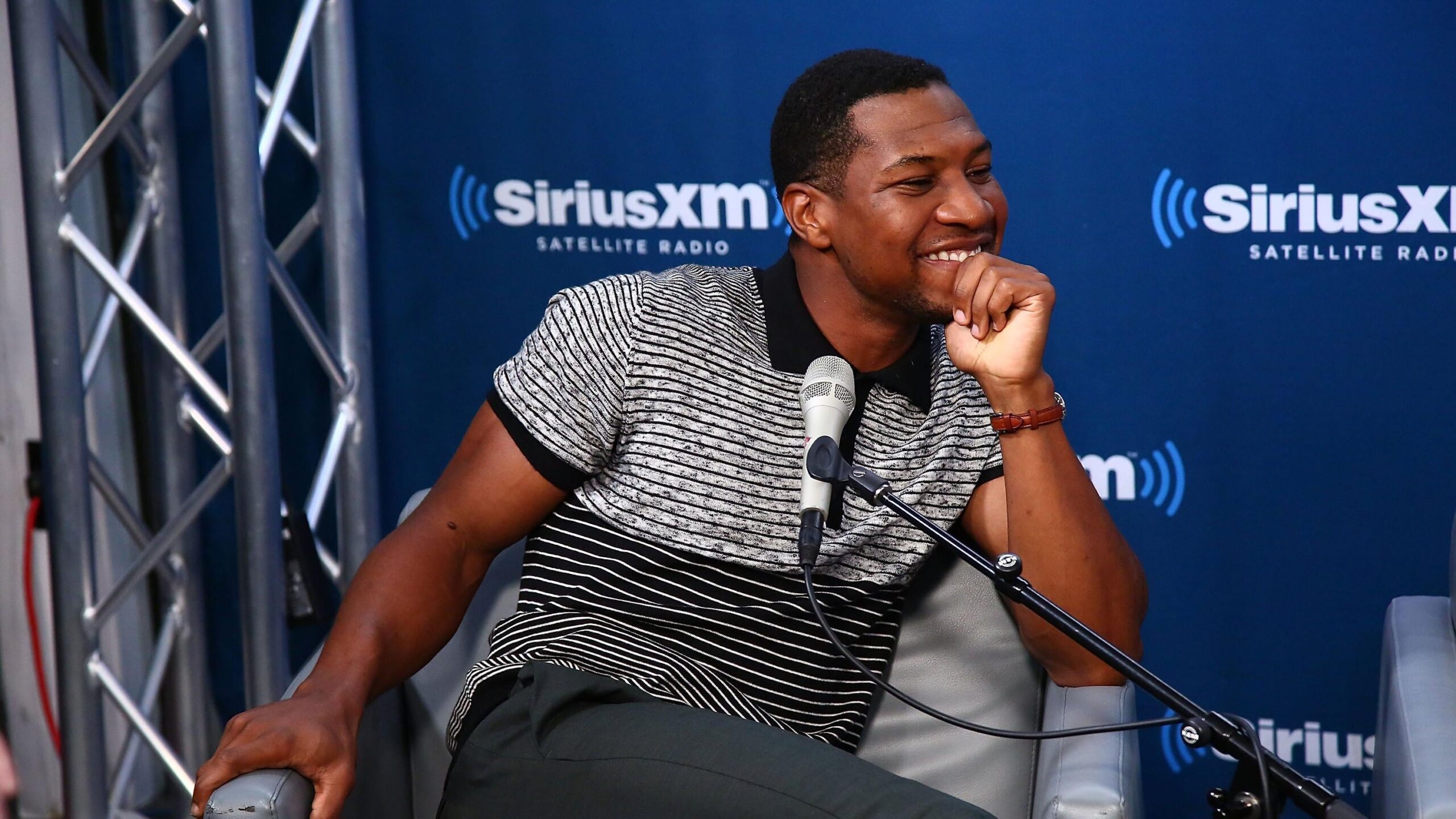 Jonathan Majors attends SiriusXM’s Town Hall with Matthew McConaughey And The Cast Of “White Boy Rick” on September 12, 2018. Photo: Getty Images Astrid Stawiarz