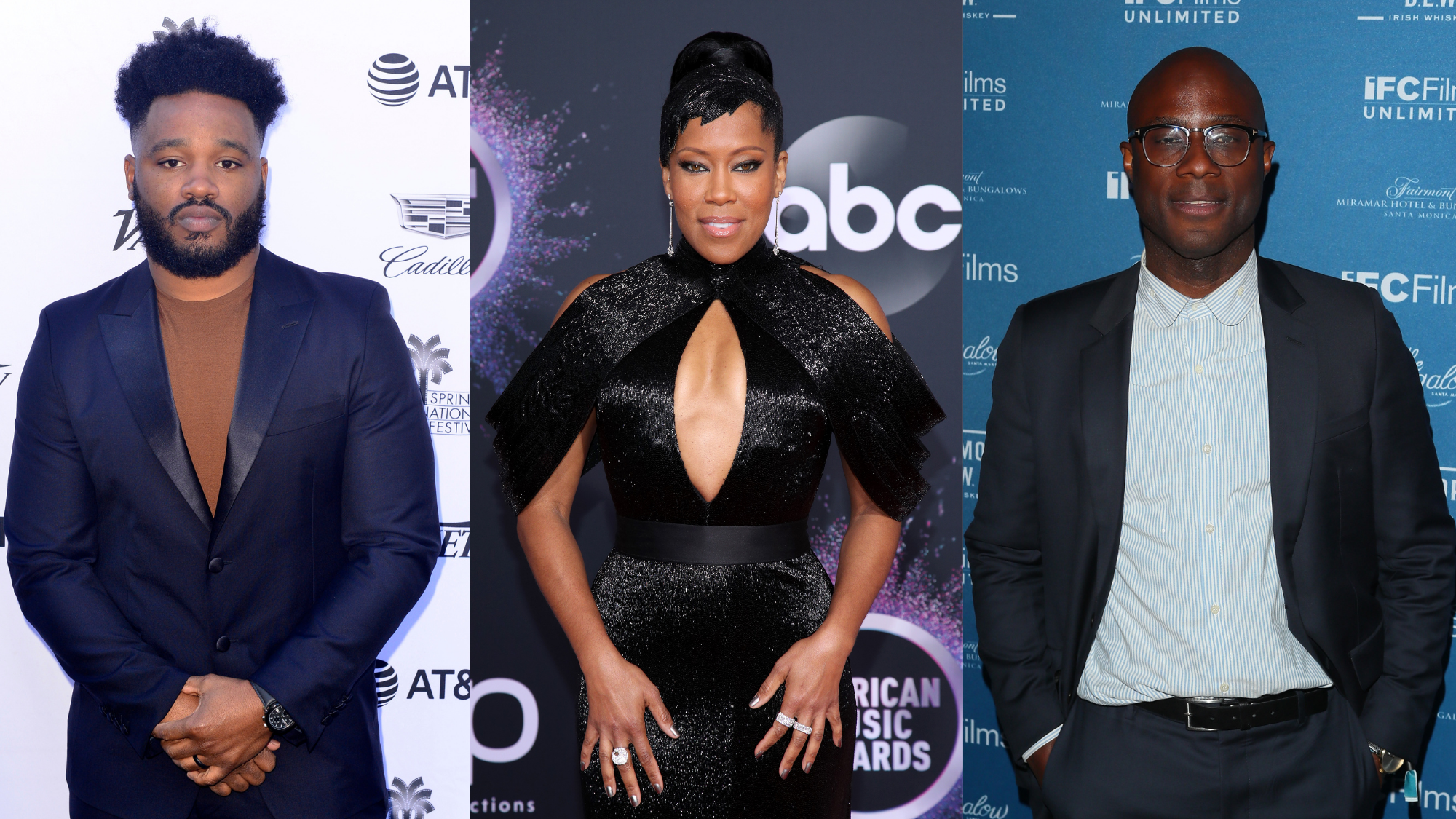 Ryan Coogler attends 2019 Palm Springs International Film Festival on January 04, 2019; Barry Jenkins attends the IFC Films Spirit Awards Party on February 08, 2020; Regina King attends the 2019 American Music Awards on November 24, 2019. Photo: Getty Images Jerod Harris
