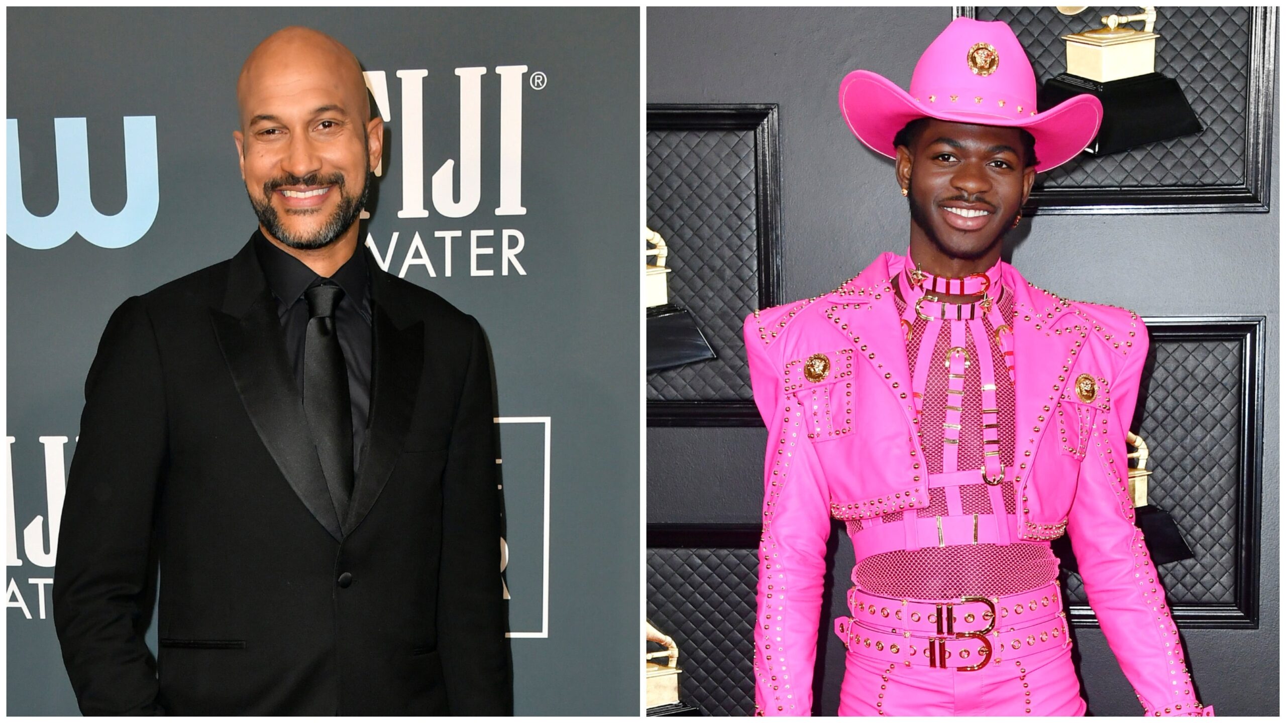 Keegan-Michael Key, left; Lil Nas X Photo: Getty Images Frazer Harrison/ Frazer Harrison for The Recording Academy