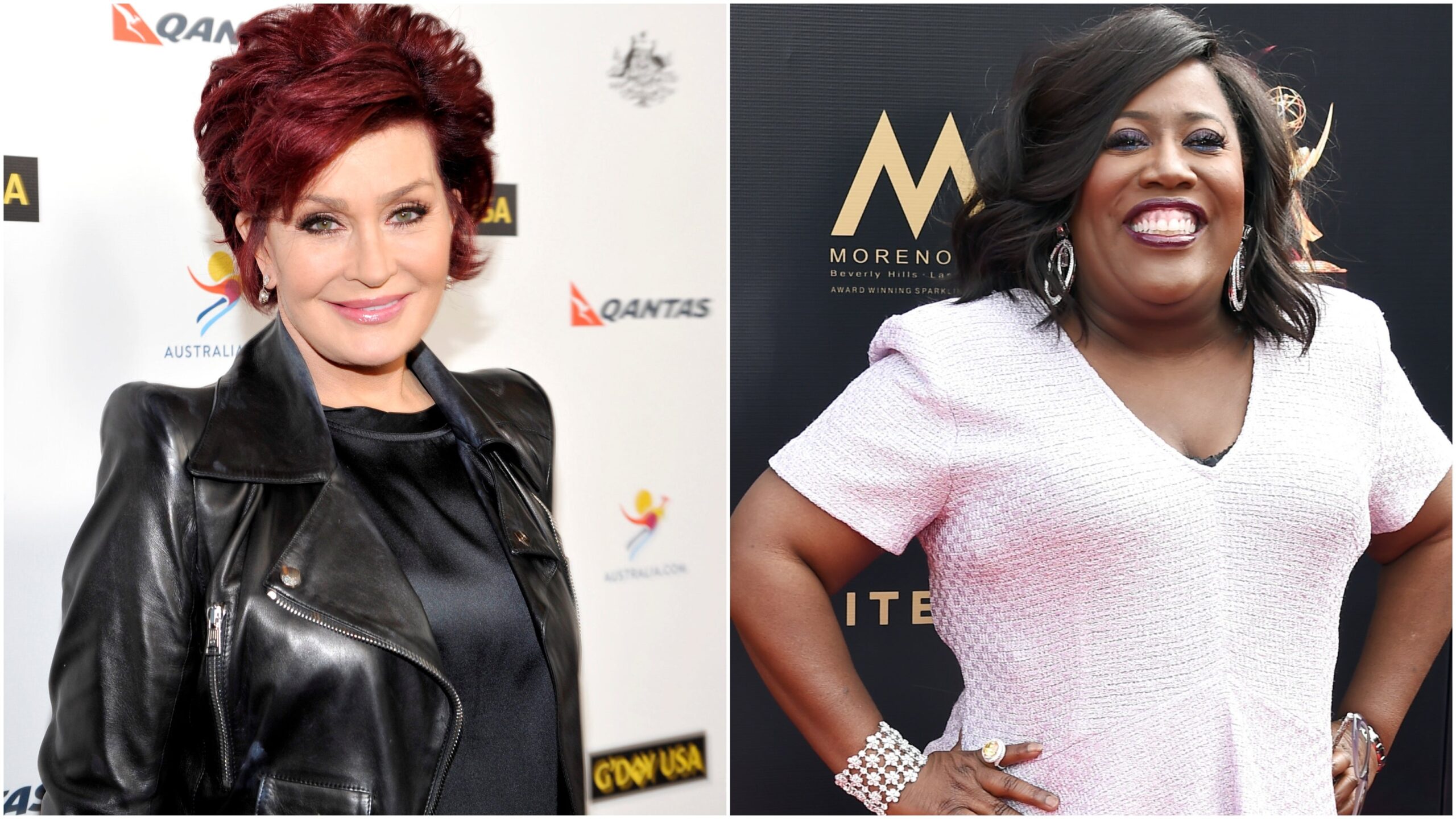 Sharon Osbourne attends the G’Day USA Los Angeles Black Tie Gala on January 11, 2014 in Los Angeles, California; Sheryl Underwood attends the 46th annual Daytime Emmy Awards on May 05, 2019 in Pasadena, California. Photo: Getty Images John Sciulli for G’Day Australia USA/Gregg DeGuire