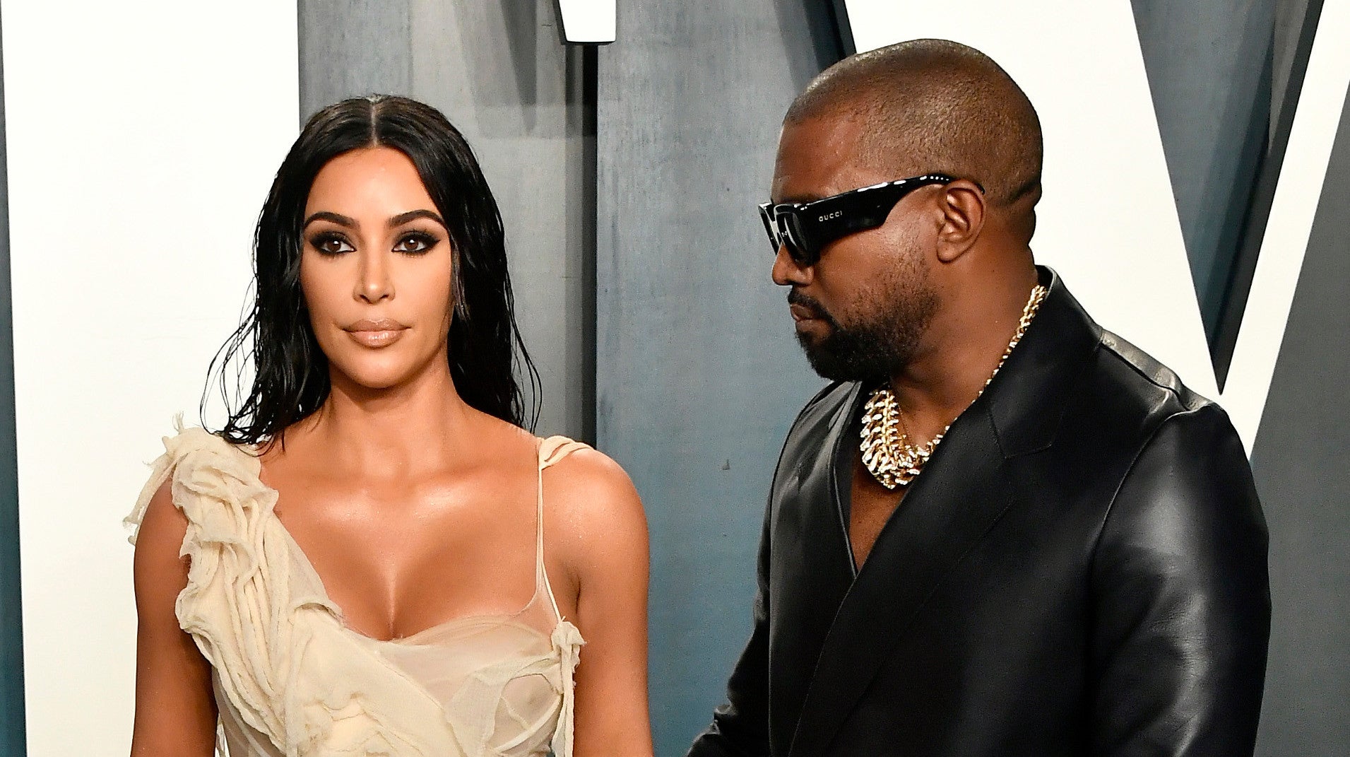 Kim Kardashian and Kanye West attend the 2020 Vanity Fair Oscar Party on February 09, 2020. Photo: Getty Images Frazer Harrison/Getty Images