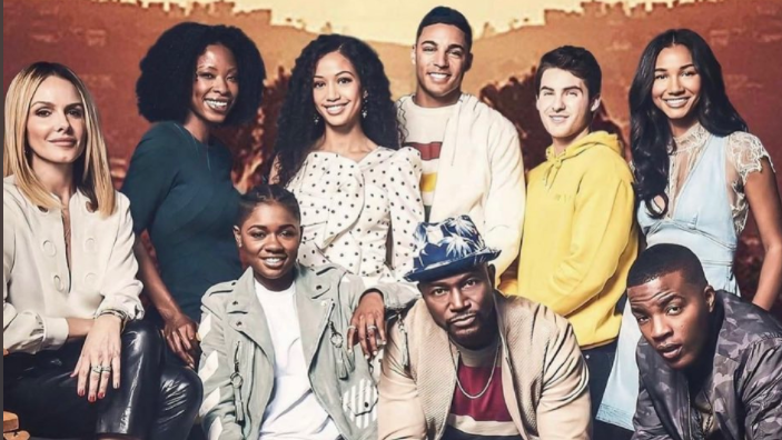 All American Cast (L-R): Monet Mazur, Karimah Westbrook, Bre-Z, Samantha Logan, Michael Evans Behling, Taye Diggs, Cody Christian, Greta Onieogou, and Daniel Ezra Screenshot: Courtesy of The CW